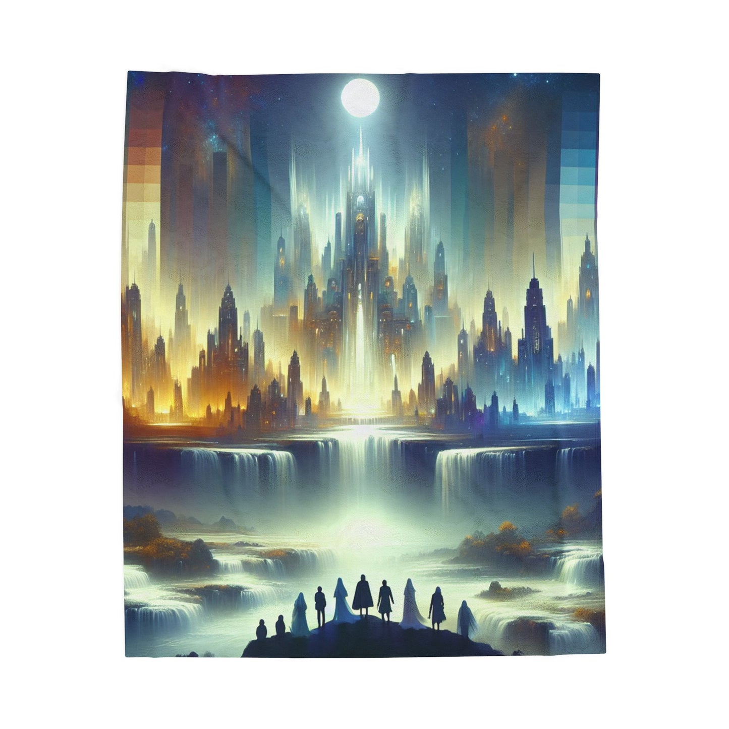 City of Starlight Cascade - Plush Blanket