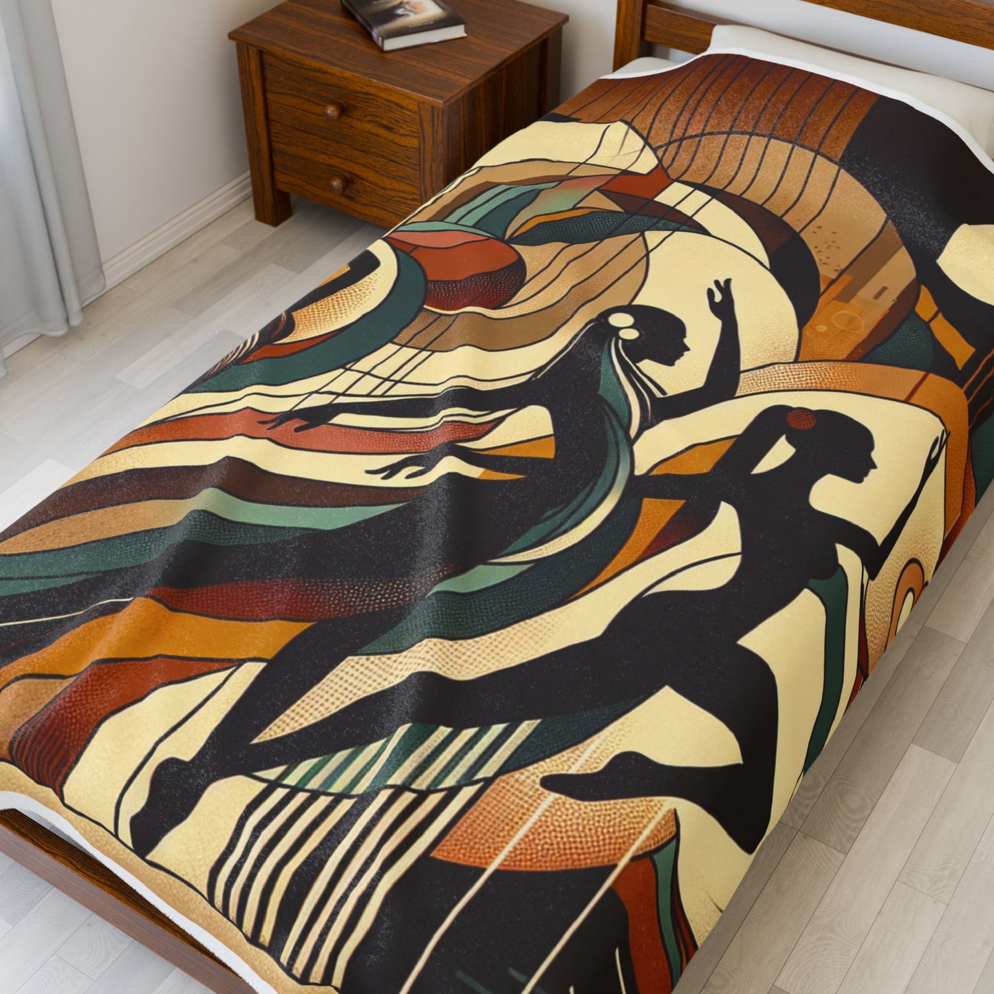 Fluid Rhythms in Motion - Plush Blanket