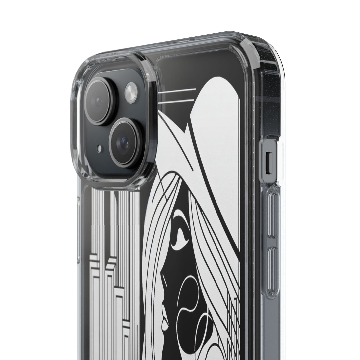 Transparent Silhouette of a Modern Vision Iphone Case Compatible With Iphone 16 15 14 - Clear Phone Cover