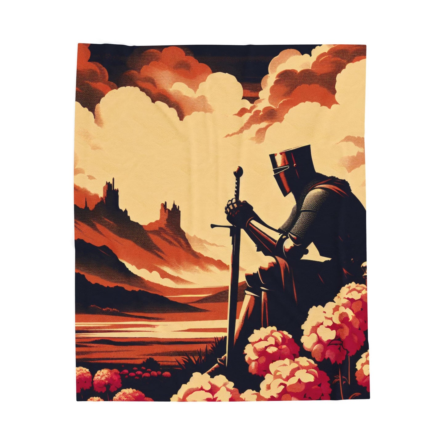 Knight's Contemplation - Plush Blanket