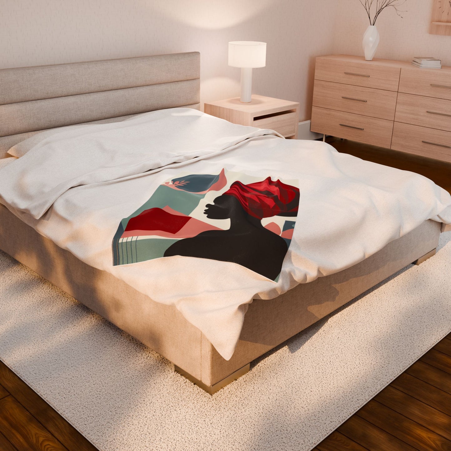 Silhouette Geometry - Plush Blanket
