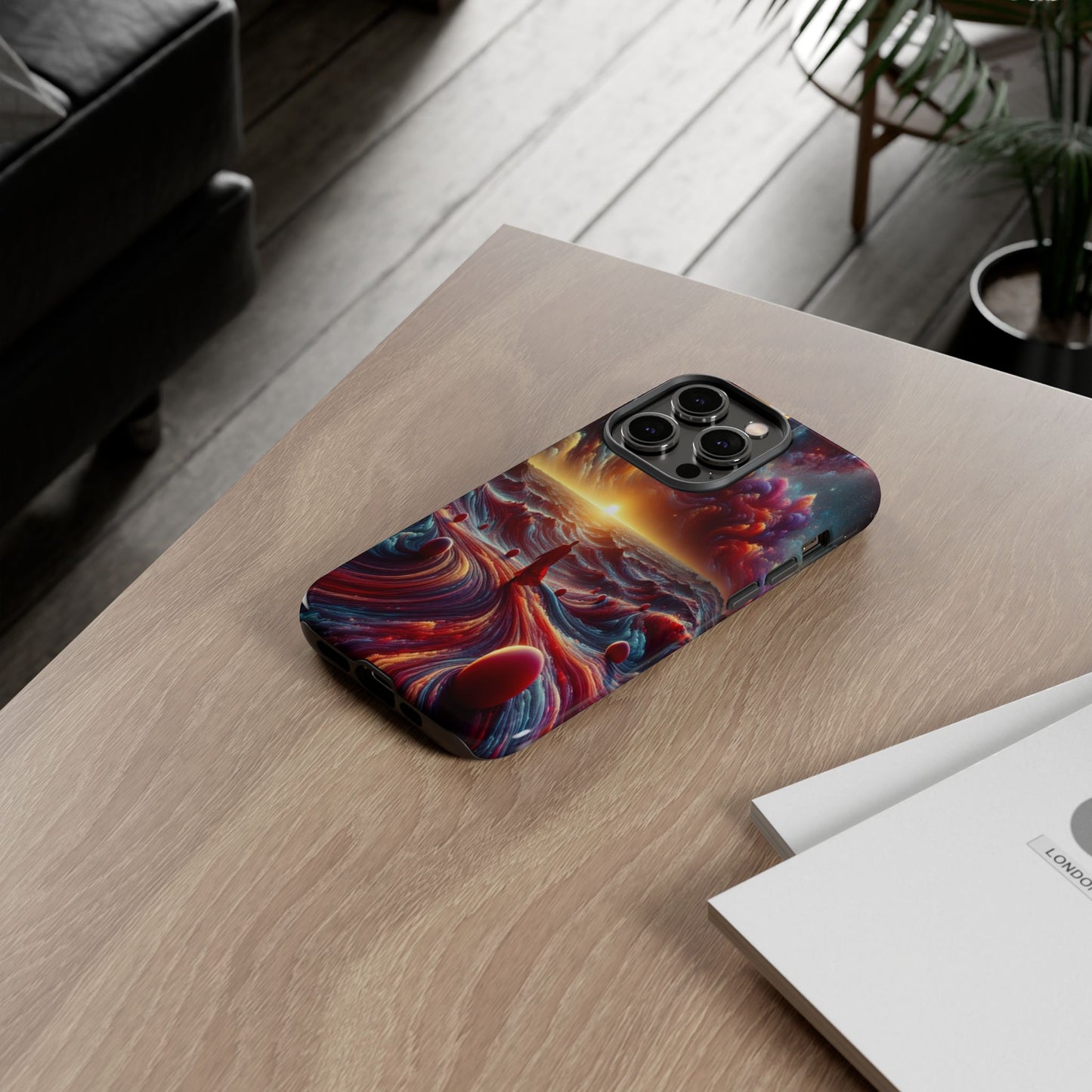 Journey Through Celestial Waves - Phone Case
