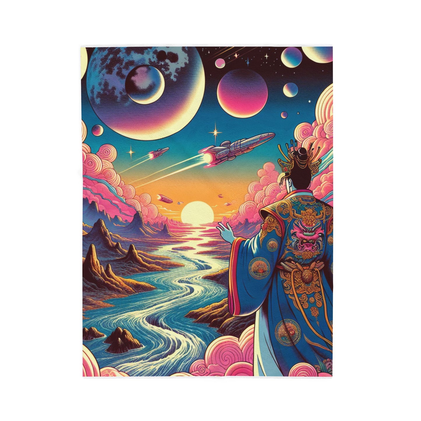 Celestial Odyssey - Plush Blanket