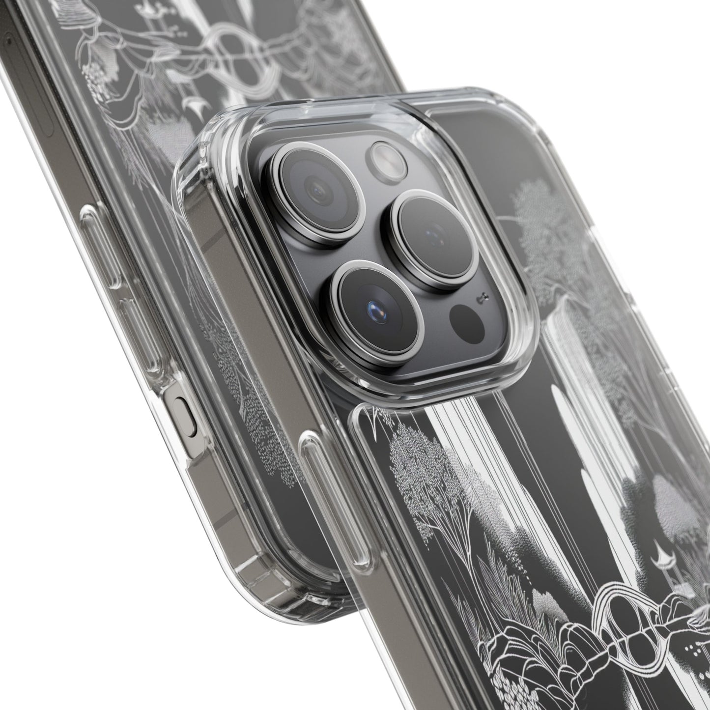 Transparent Waterfall Bridge Scene Iphone Case Compatible With Iphone 16 15 14 - Clear Phone Cover