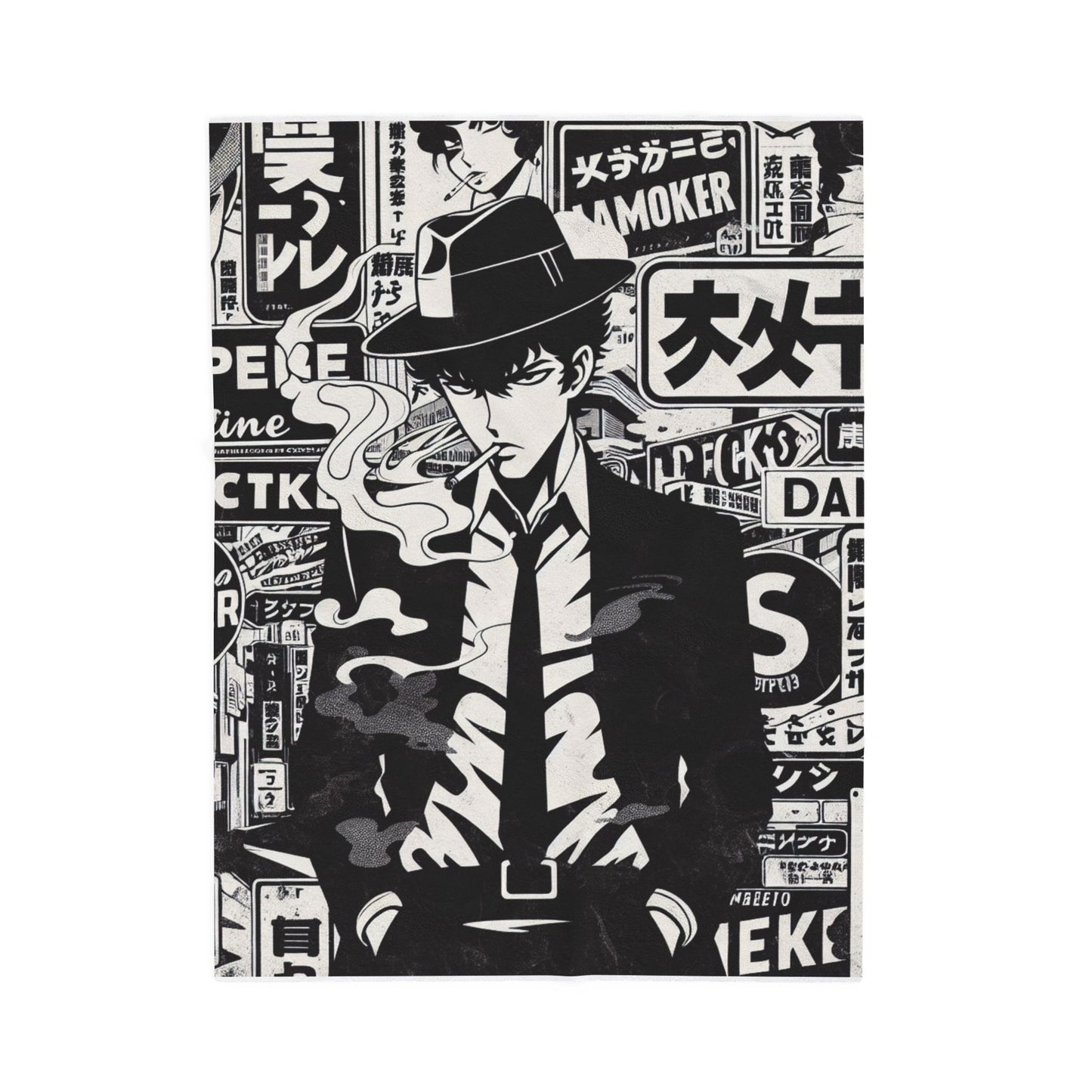 Detective Noir in the City - Plush Blanket
