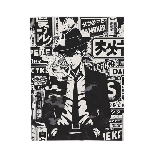Detective Noir in the City - Plush Blanket