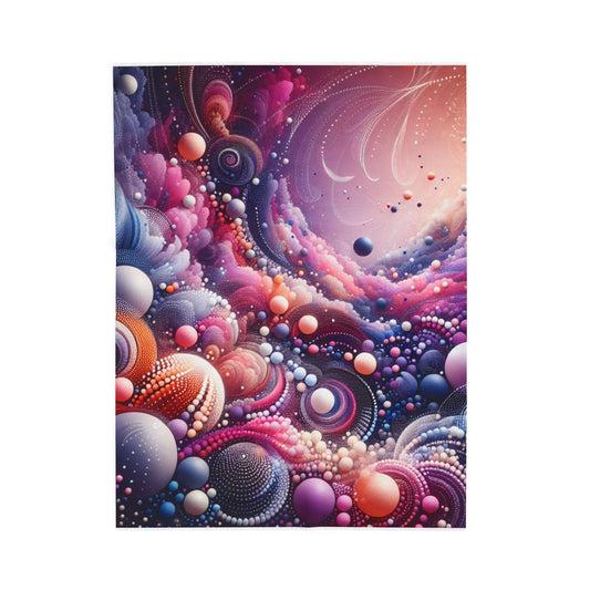 Celestial Dance of Spheres - Plush Blanket