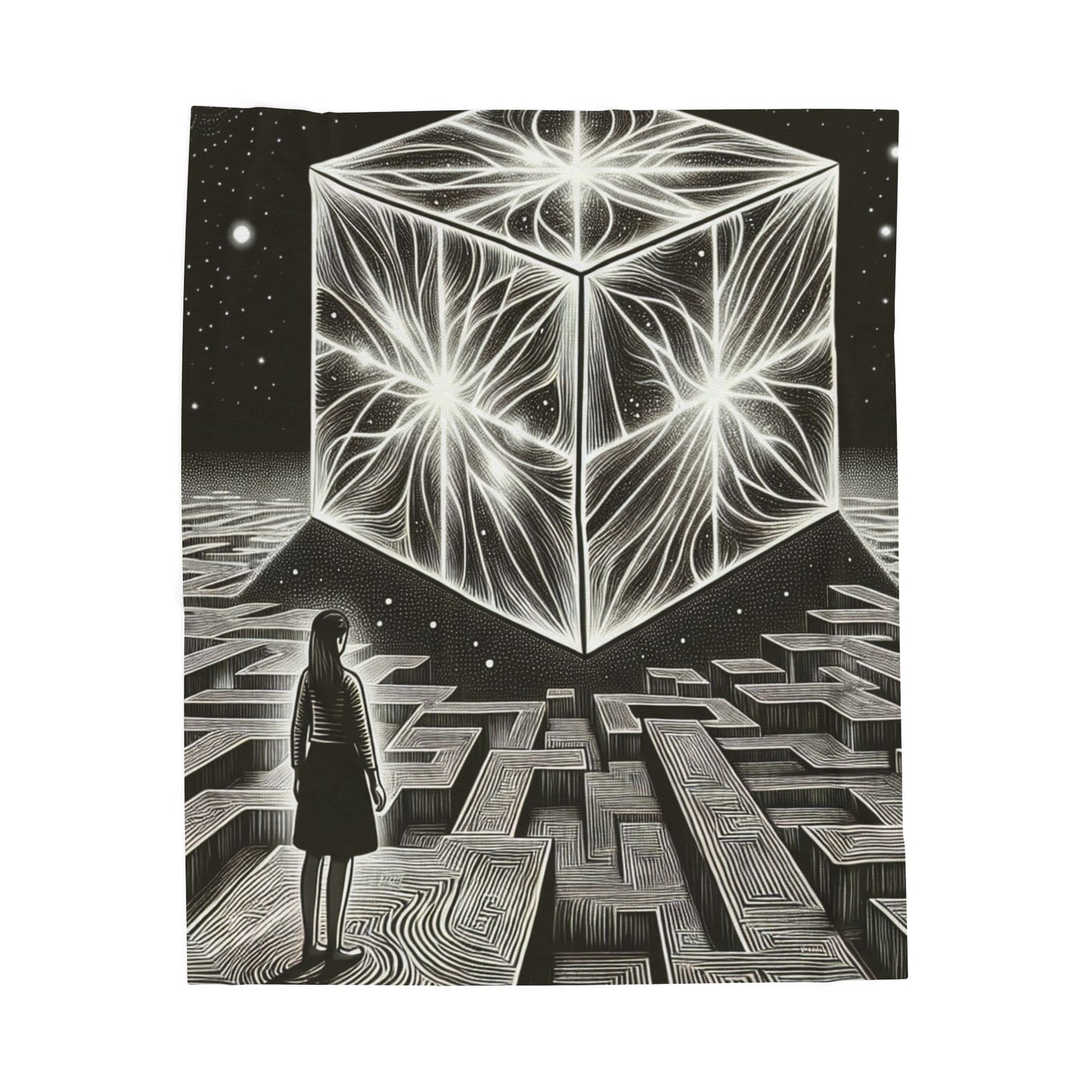 In the Labyrinth of the Mind - Plush Blanket