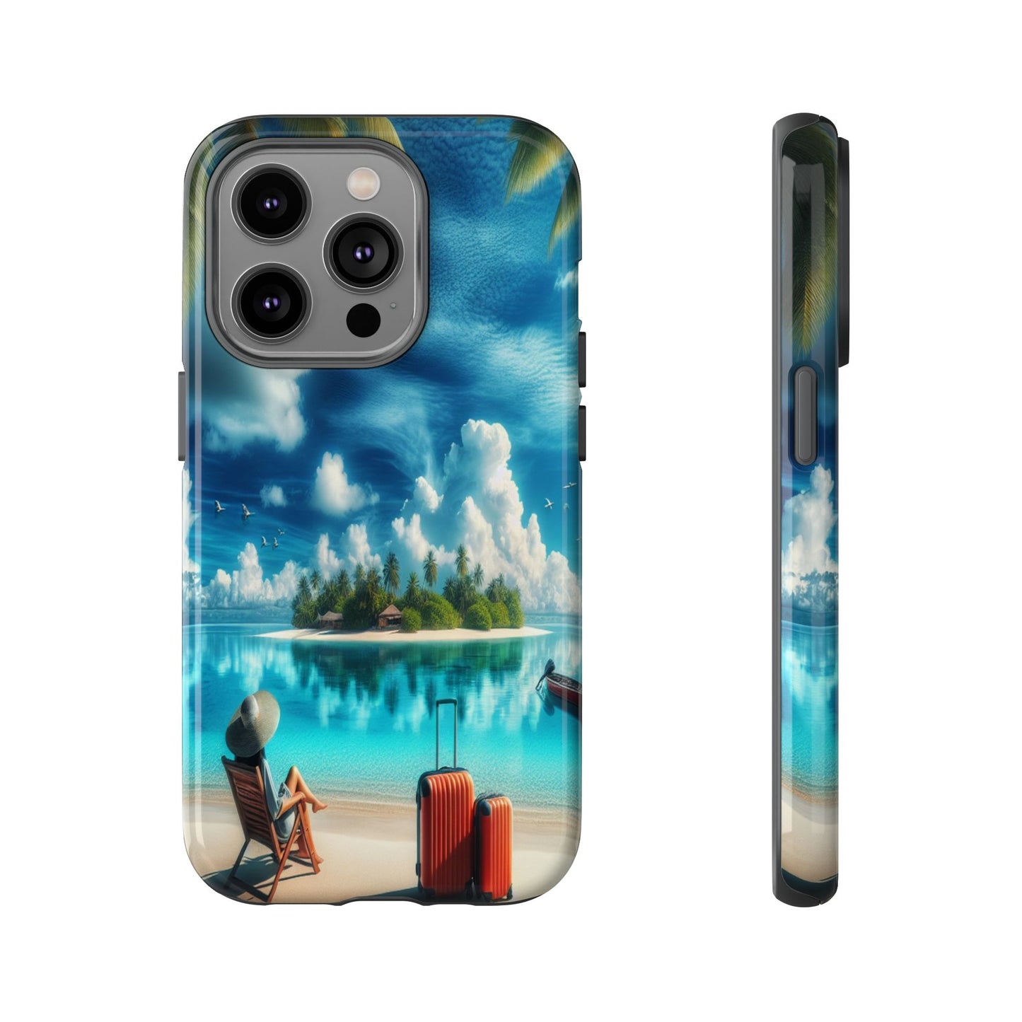 Custom ProtectiveIsland Escape in ParadiseIphone Case Compatible With Iphone 16 15 14 - Phone Cover