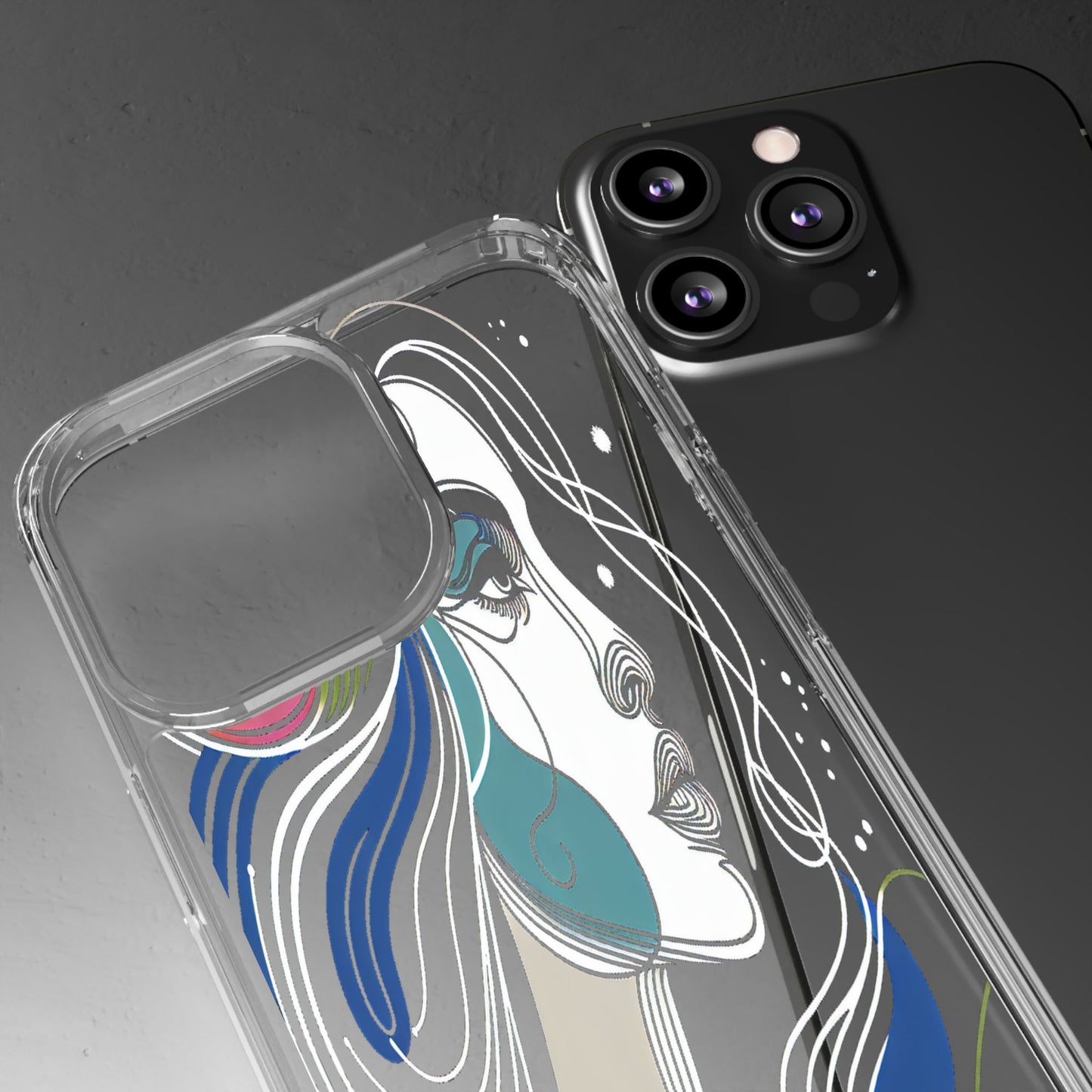 Transparent Portrait of Imagination Iphone Case Compatible With Iphone 16 15 14 - Clear Phone Cover