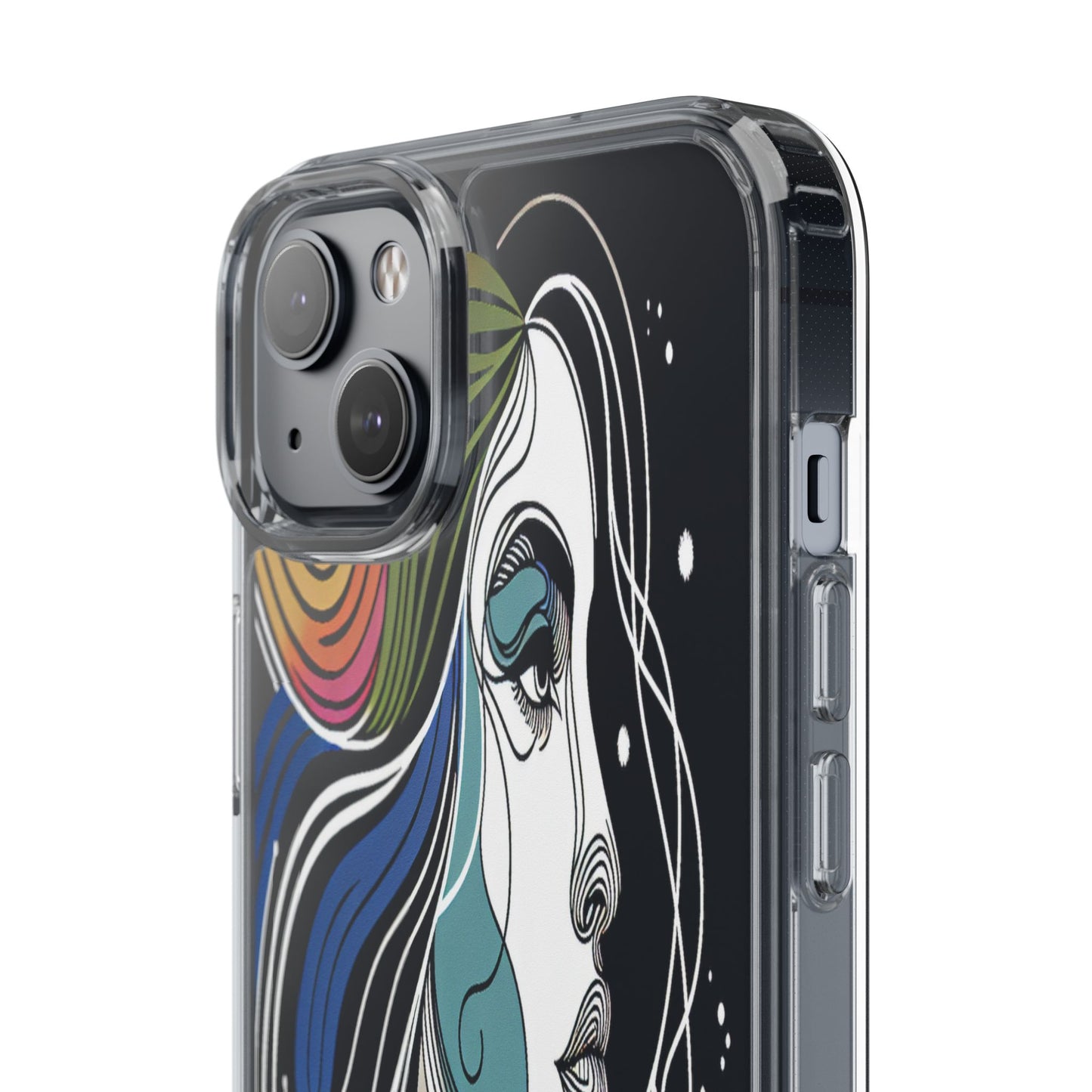 Transparent Portrait of Imagination Iphone Case Compatible With Iphone 16 15 14 - Clear Phone Cover