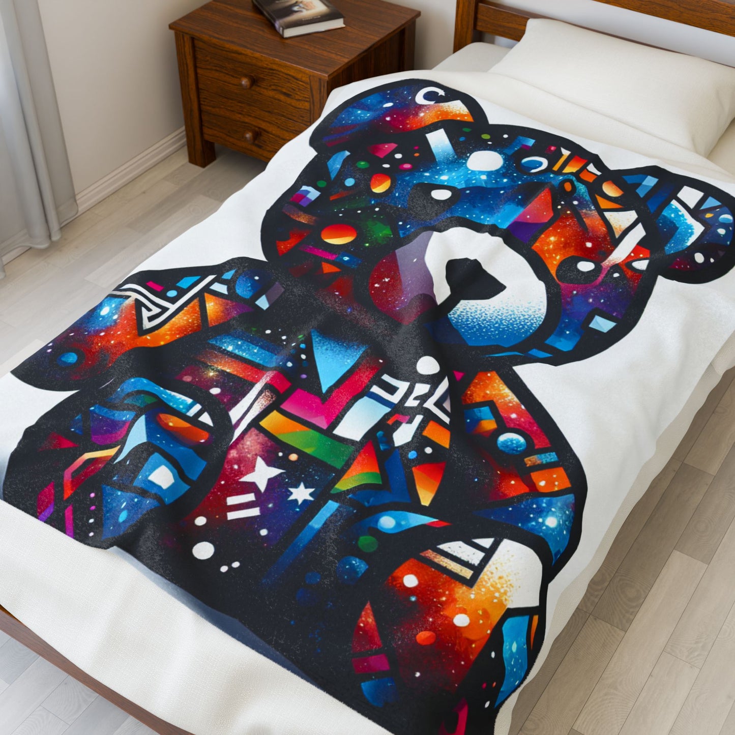 Geometric Teddy Patterns - Plush Blanket