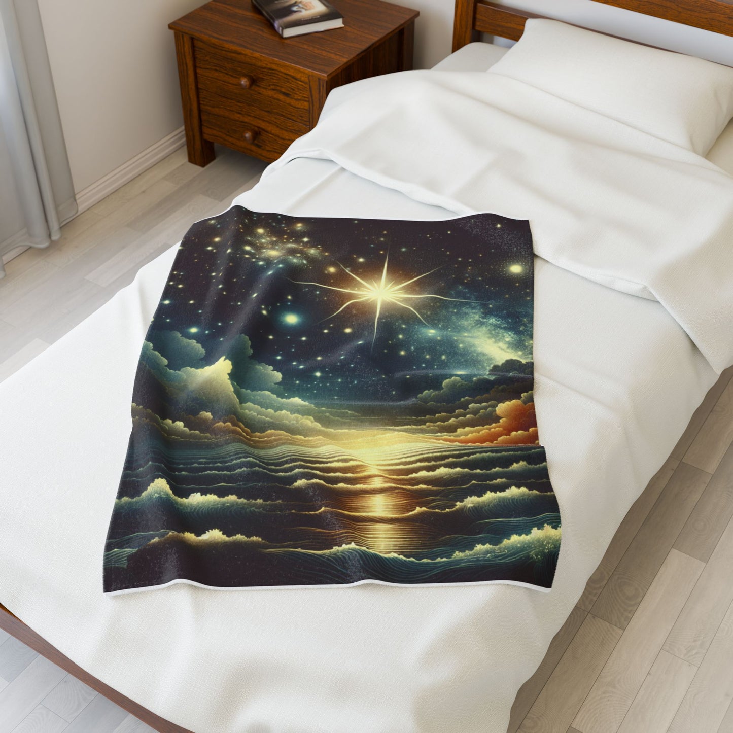 Radiance Above the Sea - Plush Blanket