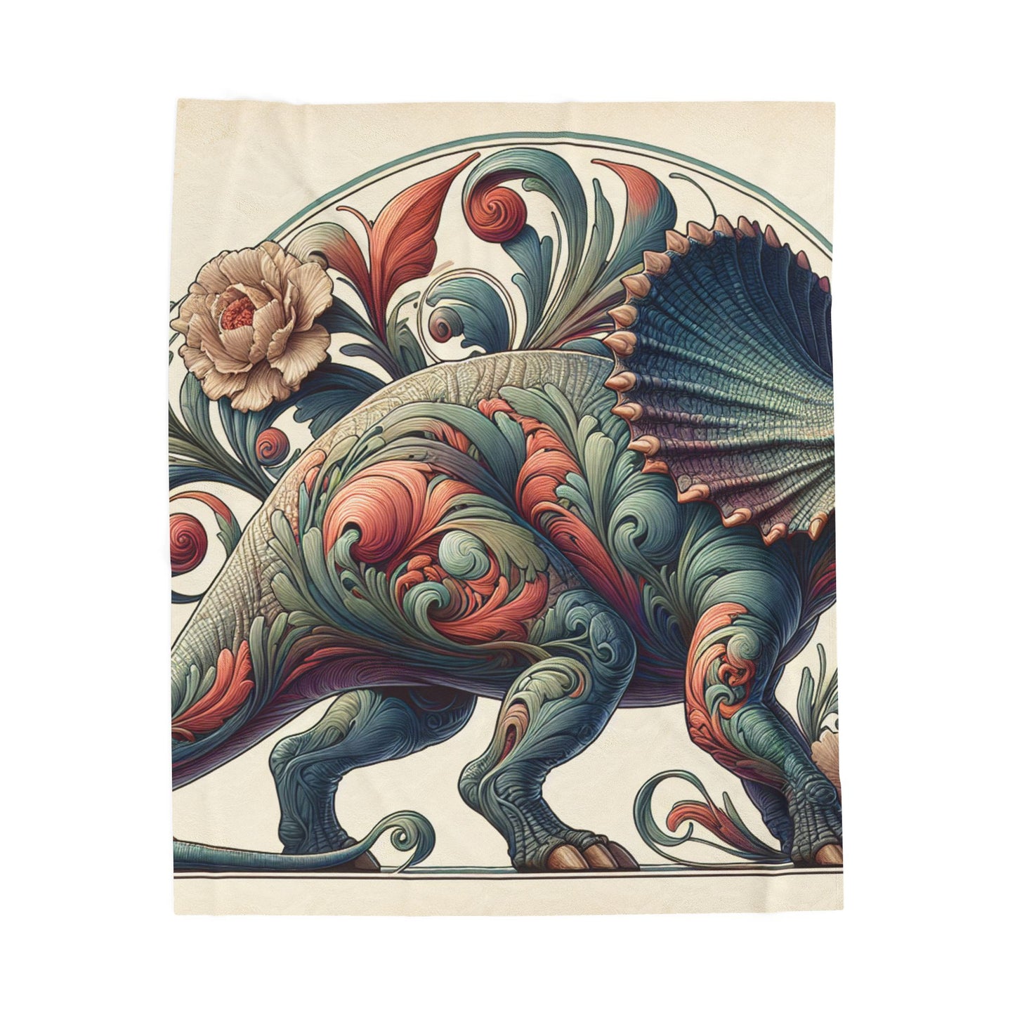 Baroque Dinotopia- Plush Blanket