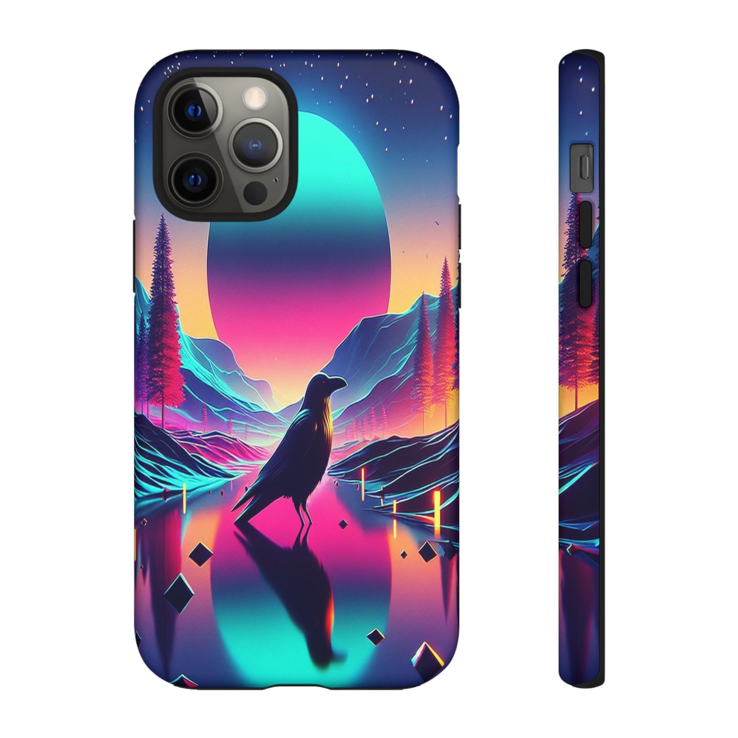 Celestial Horizon with Raven - Phone Case