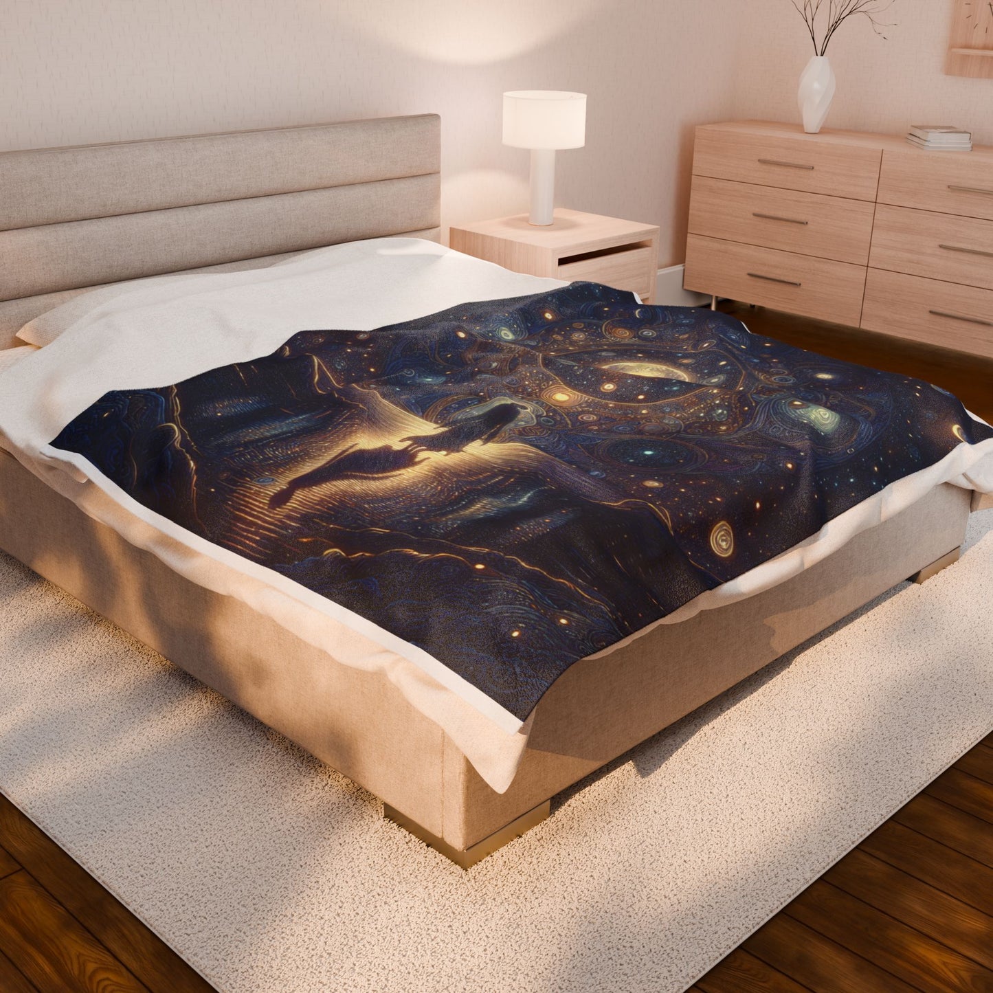 Celestial Wonders Unveiled - Plush Blanket