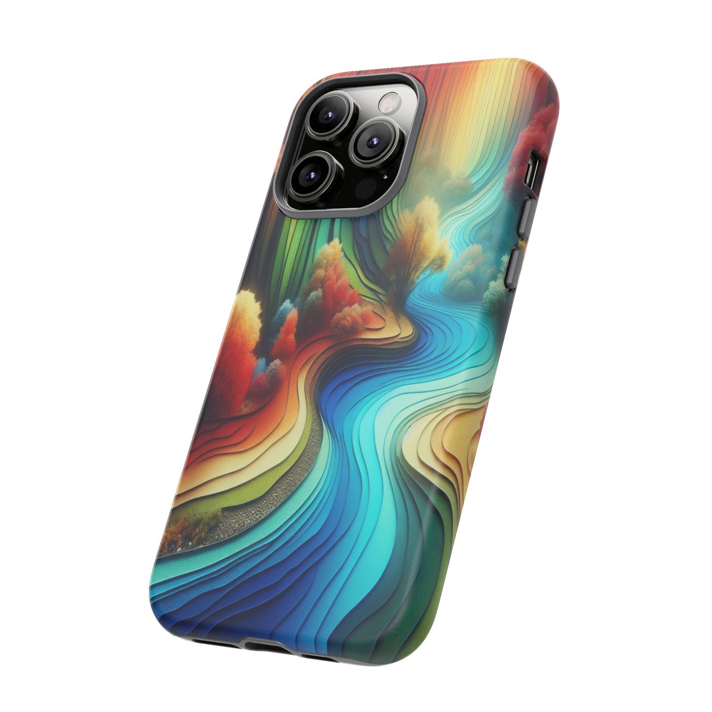 Protective River of Colors Iphone Case Compatible With Iphone 16 15 14 - Iphone Cover
