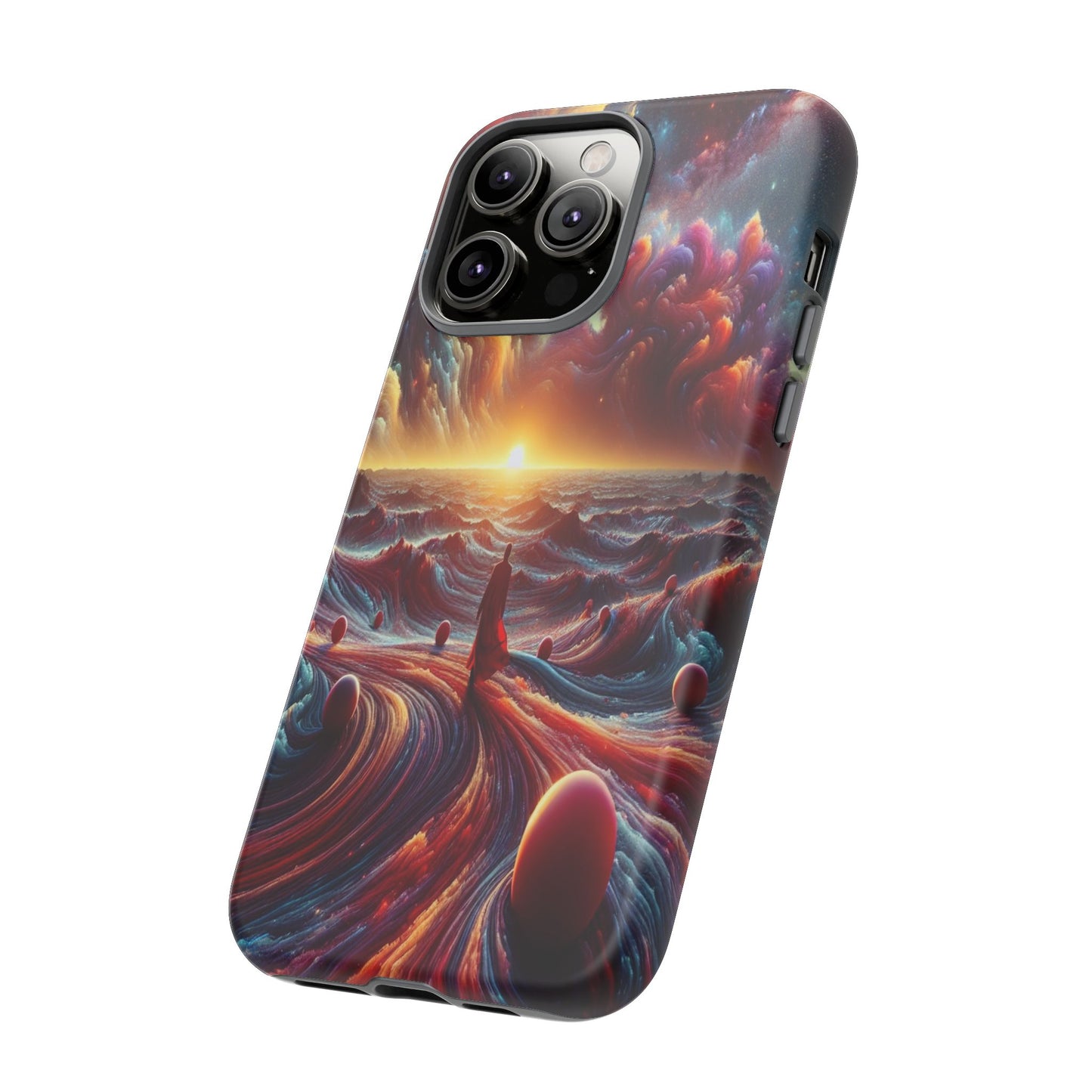 Journey Through Celestial Waves - Phone Case