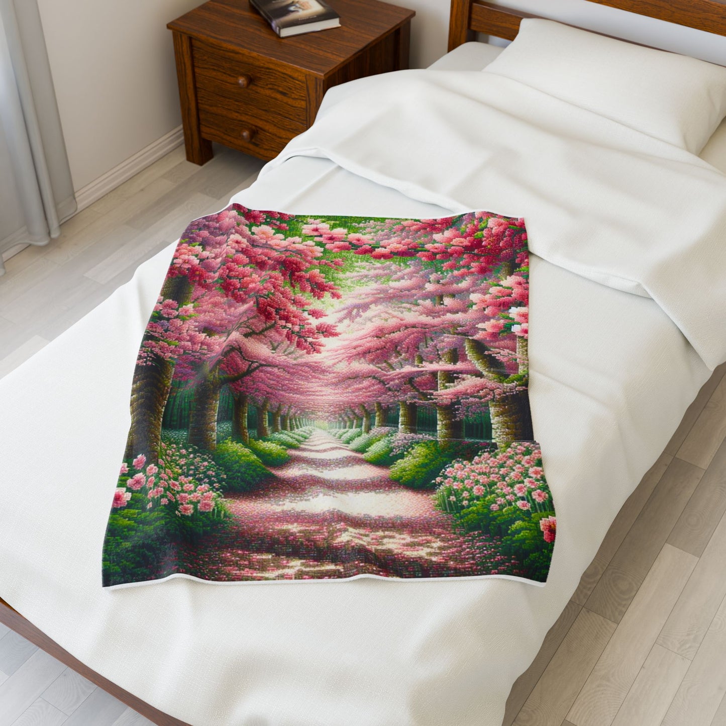Pathway of Petals - Plush Blanket