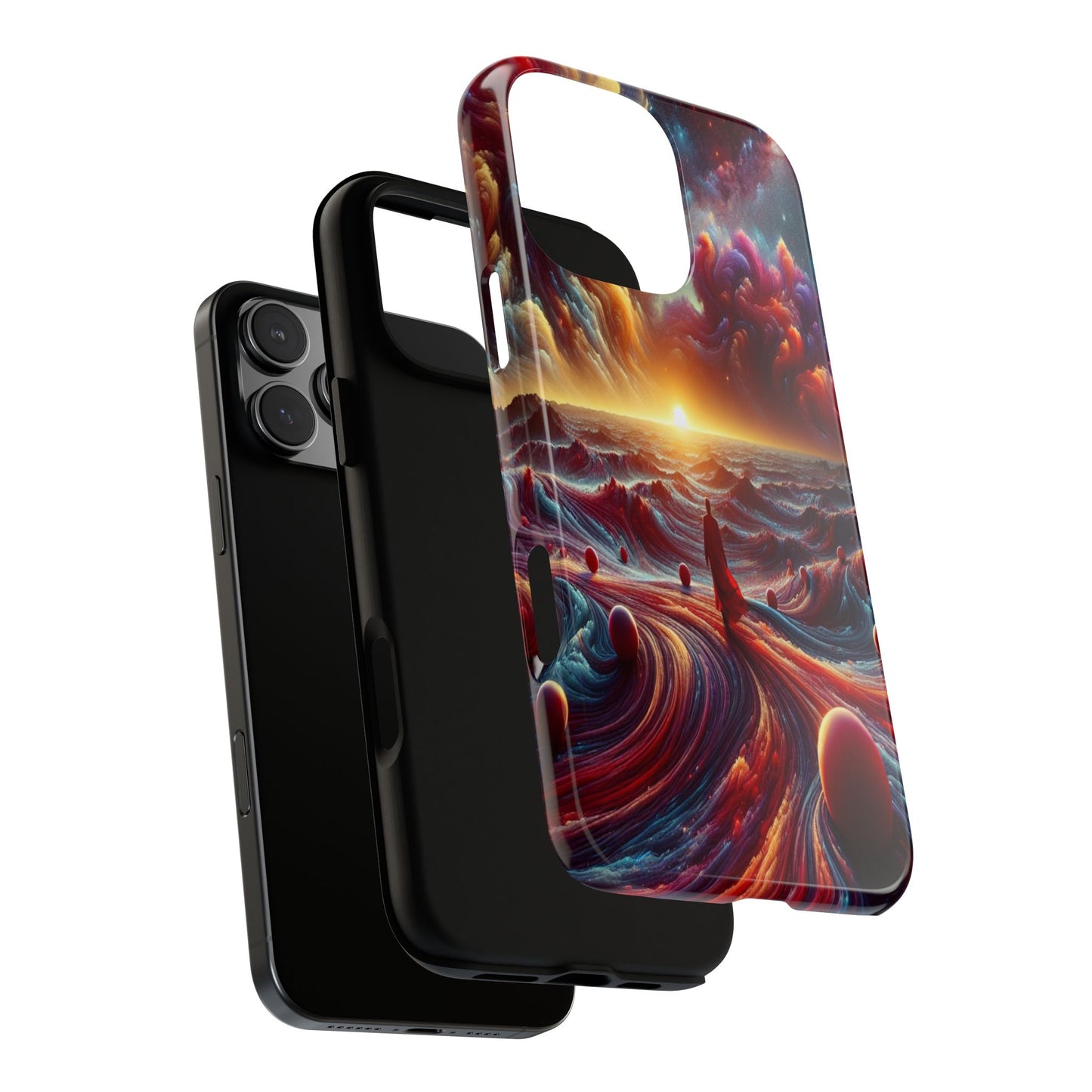 Journey Through Celestial Waves - Phone Case