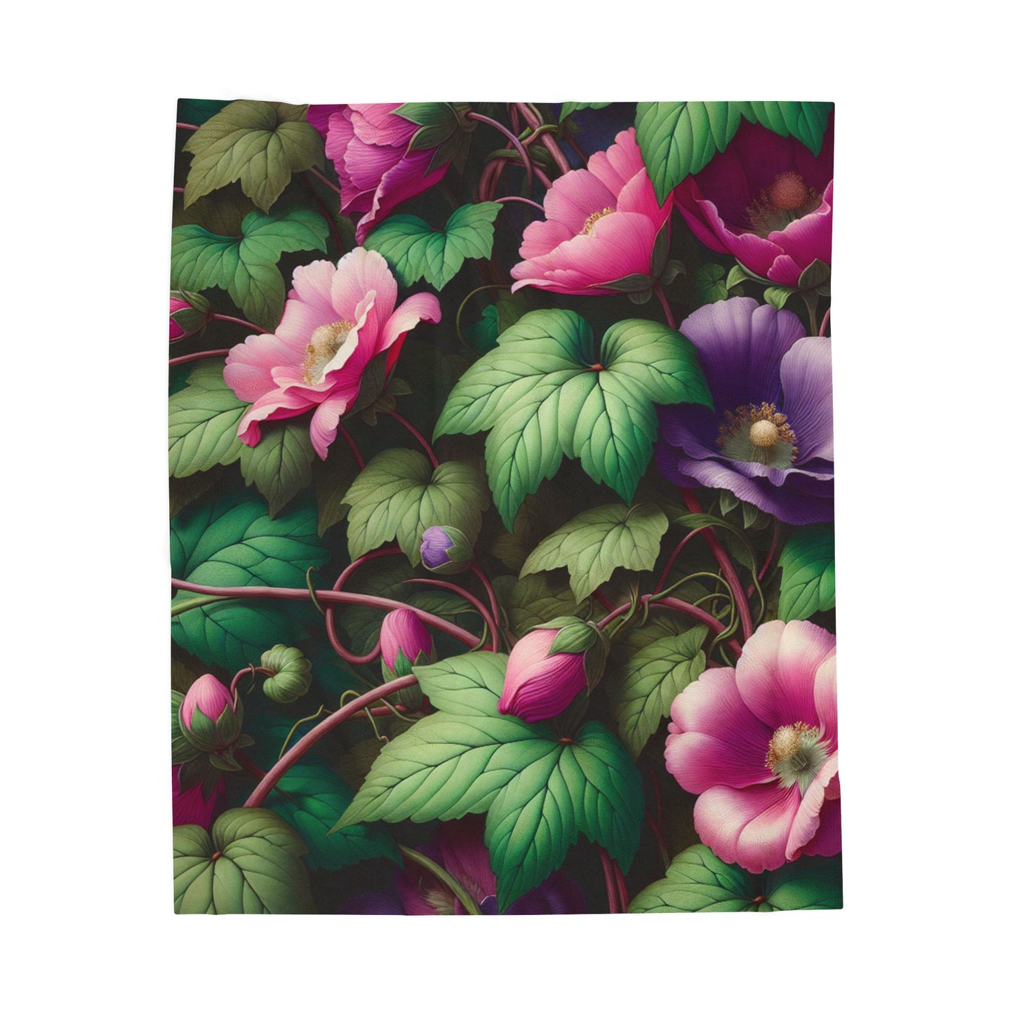 Floral Abundance - Plush Blanket