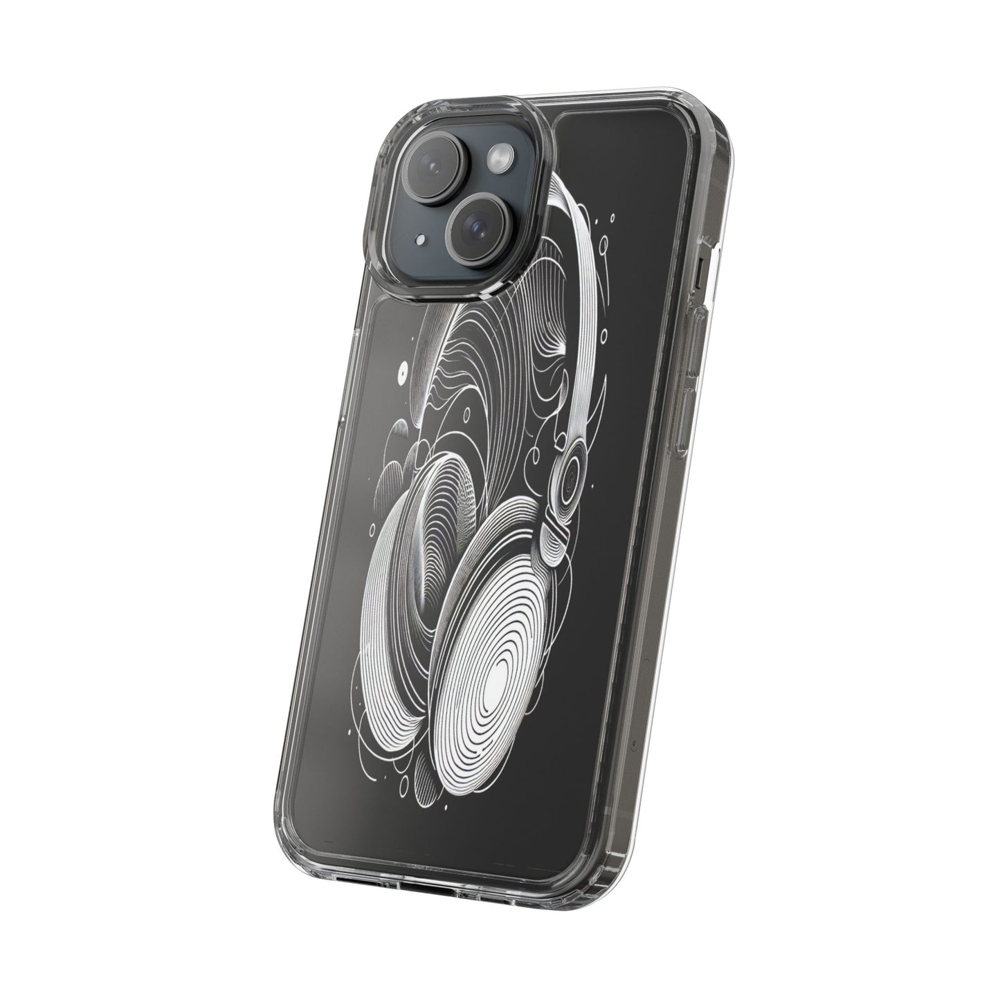 Transparent Harmonic Waves Iphone Case Compatible With Iphone 16 15 14 - Clear Phone Cover
