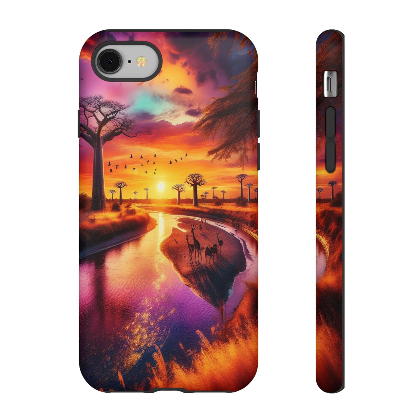Journey Through Radiant Savannah - Phone Case