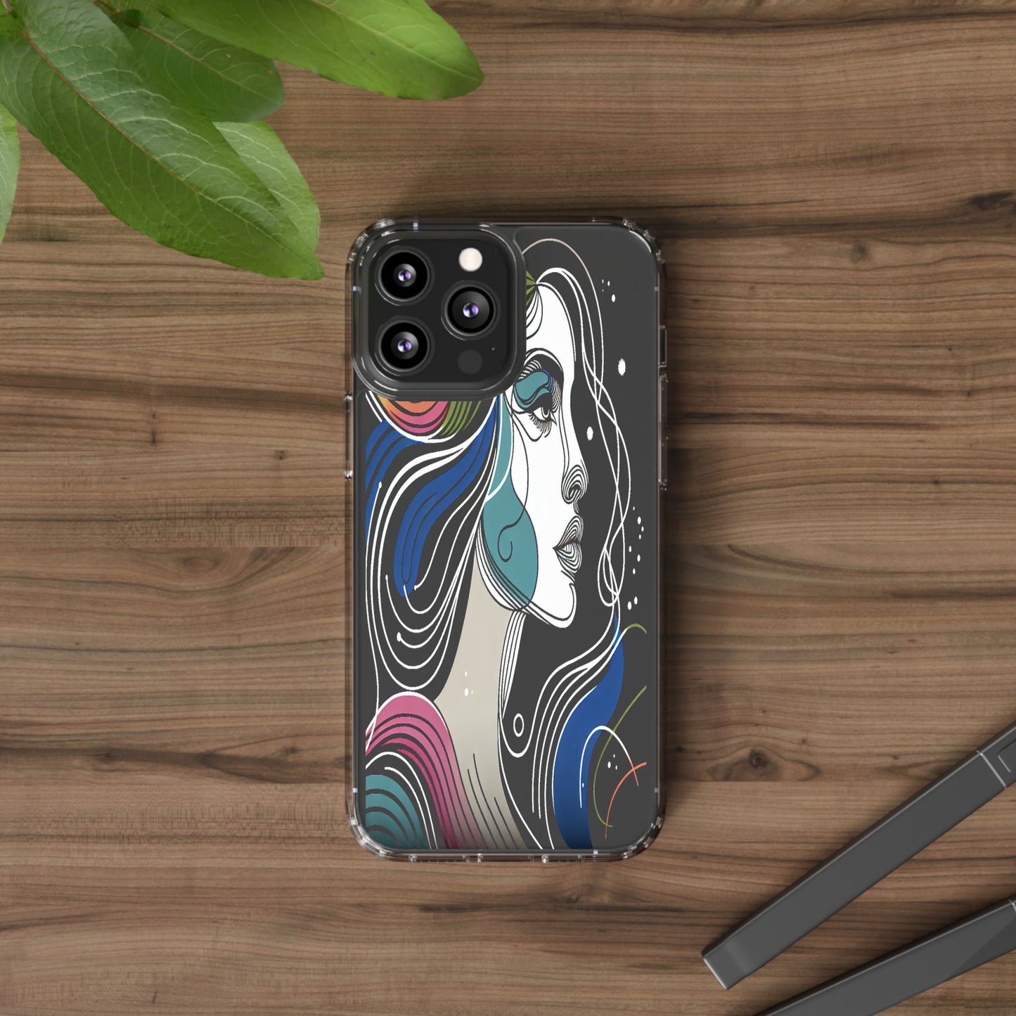 Transparent Portrait of Imagination Iphone Case Compatible With Iphone 16 15 14 - Clear Phone Cover