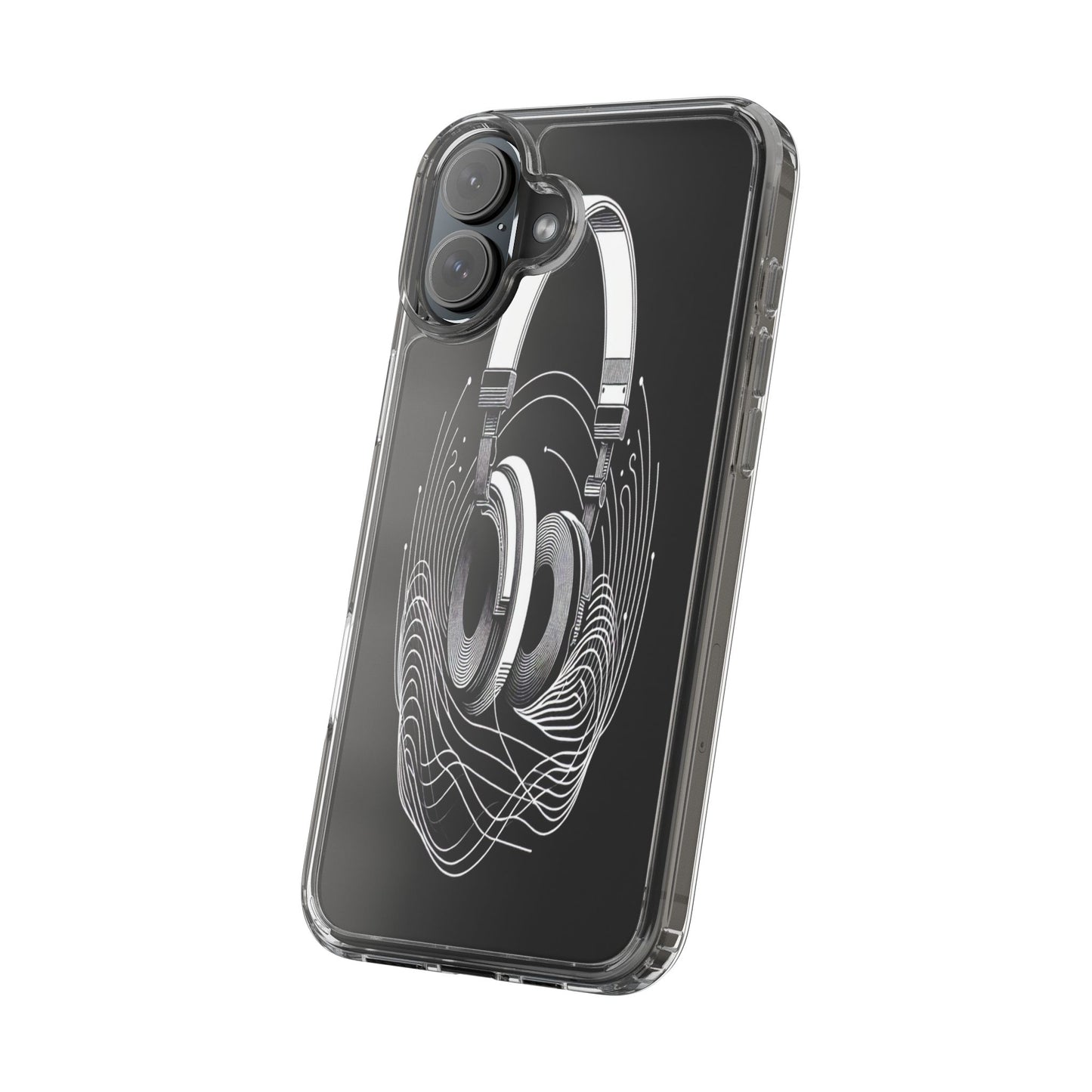 Transparent Sound Waves Unleashed Iphone Case Compatible With Iphone 16 15 14 - Clear Phone Cover