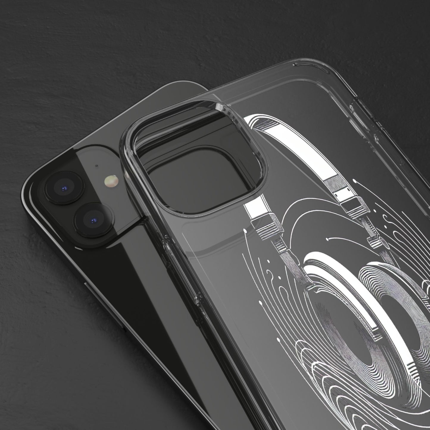 Transparent Sound Waves Unleashed Iphone Case Compatible With Iphone 16 15 14 - Clear Phone Cover