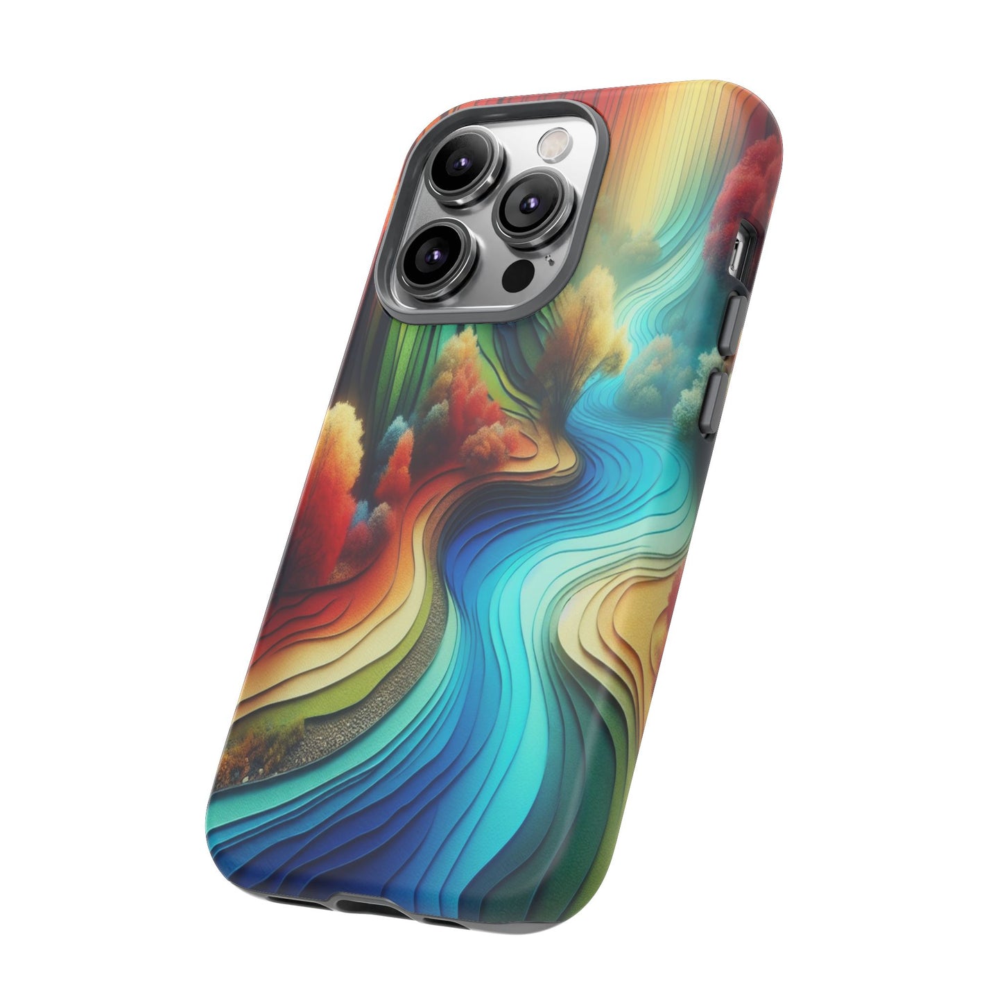 Protective River of Colors Iphone Case Compatible With Iphone 16 15 14 - Iphone Cover