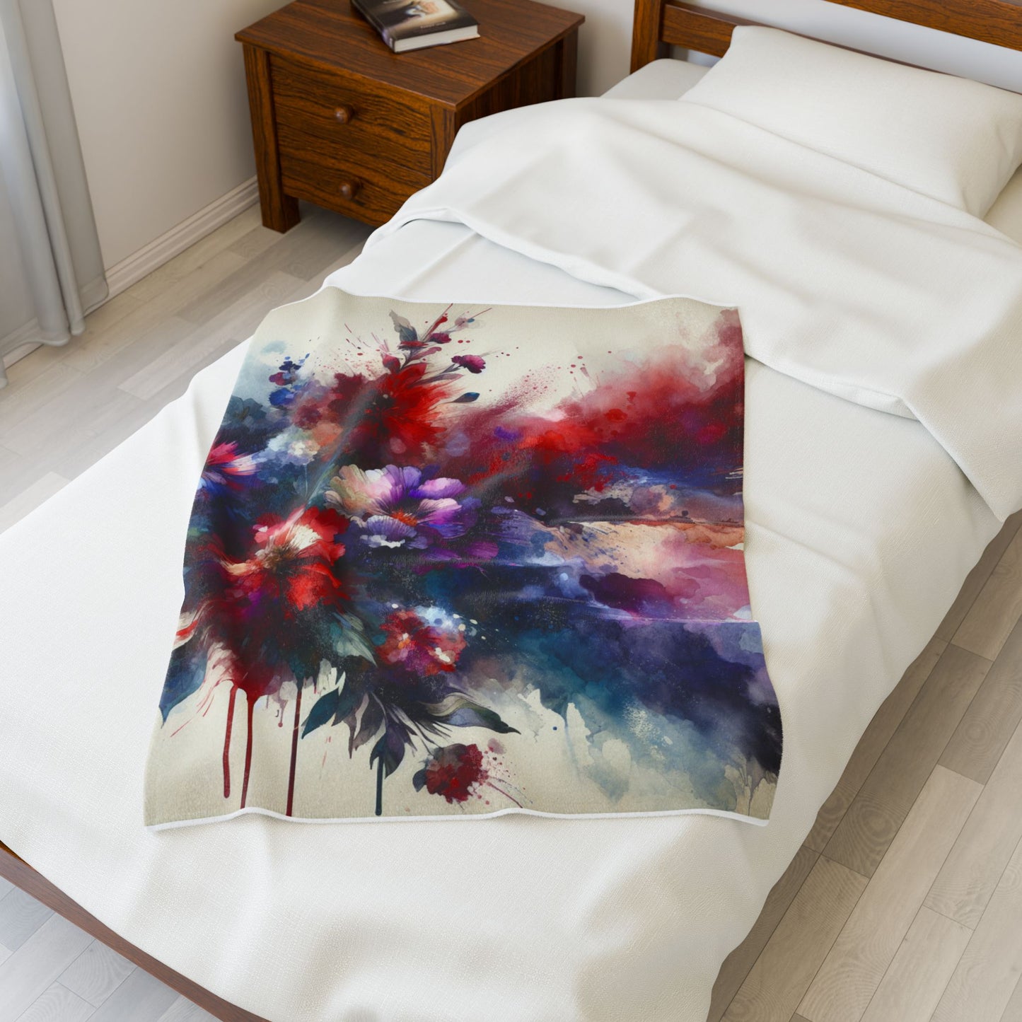 Floral Cascades - Plush Blanket