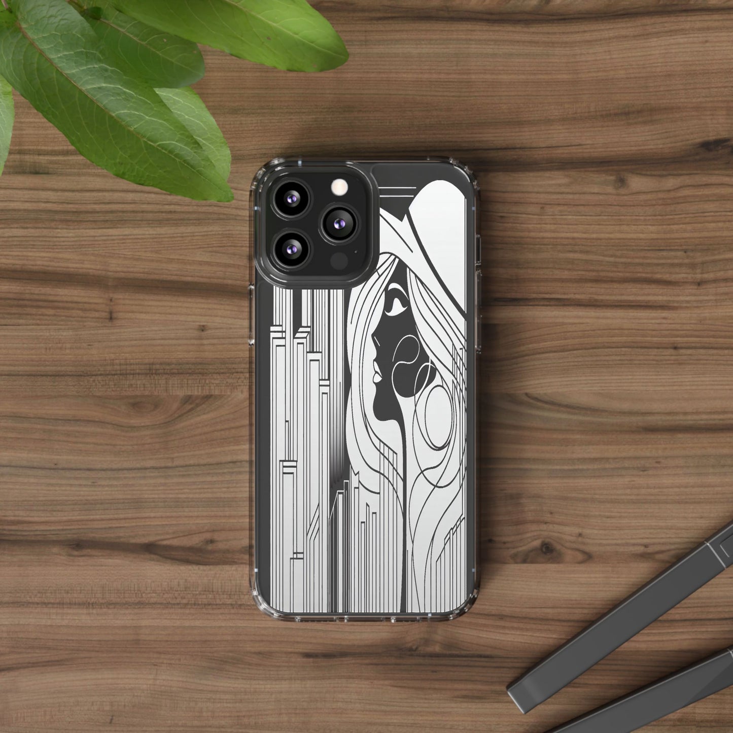 Transparent Silhouette of a Modern Vision Iphone Case Compatible With Iphone 16 15 14 - Clear Phone Cover