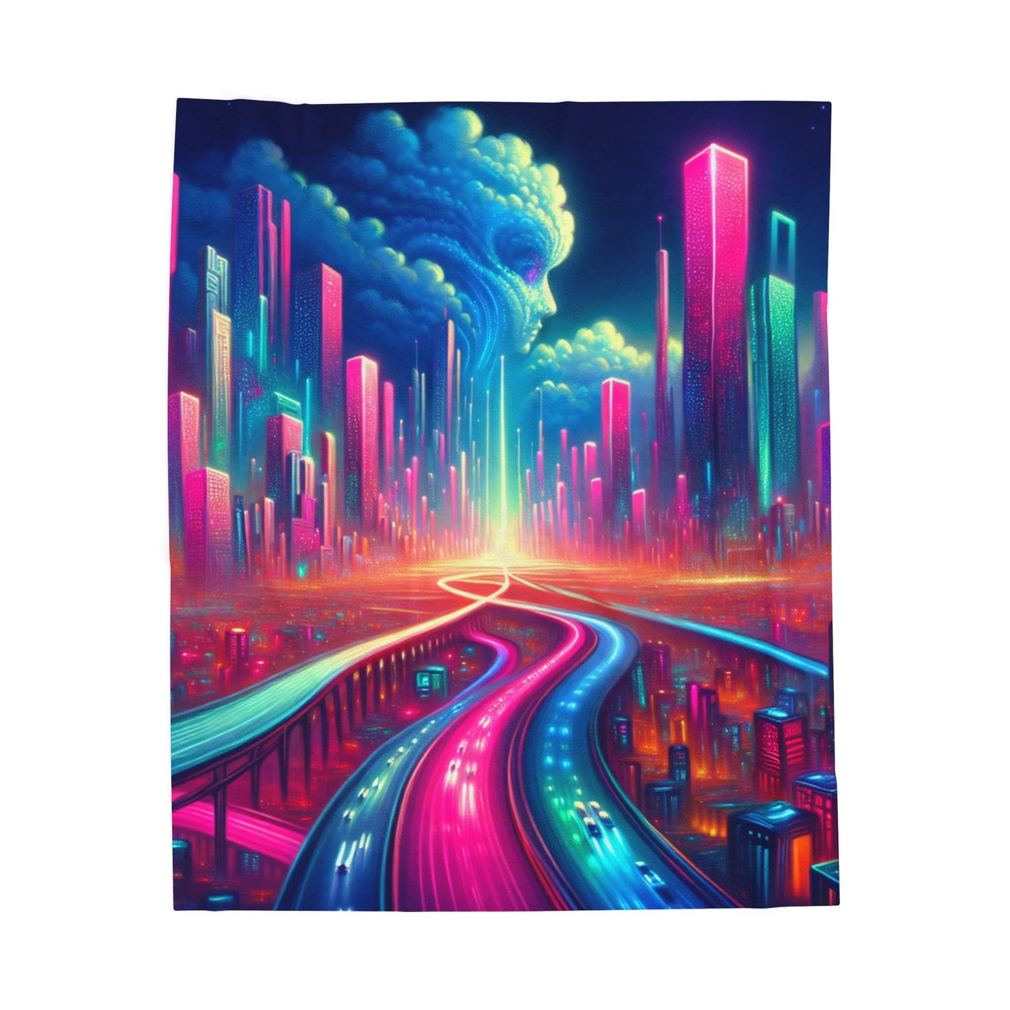 The Luminous Metropolis - Plush Blanket