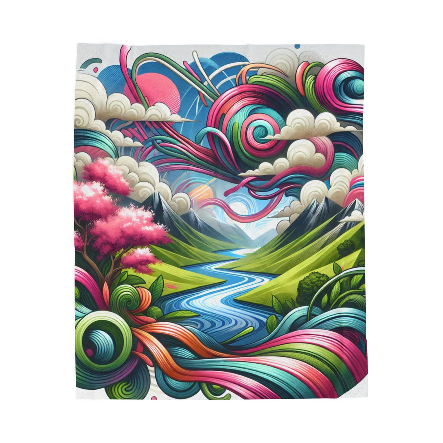 Enchanted River Odyssey - Plush Blanket