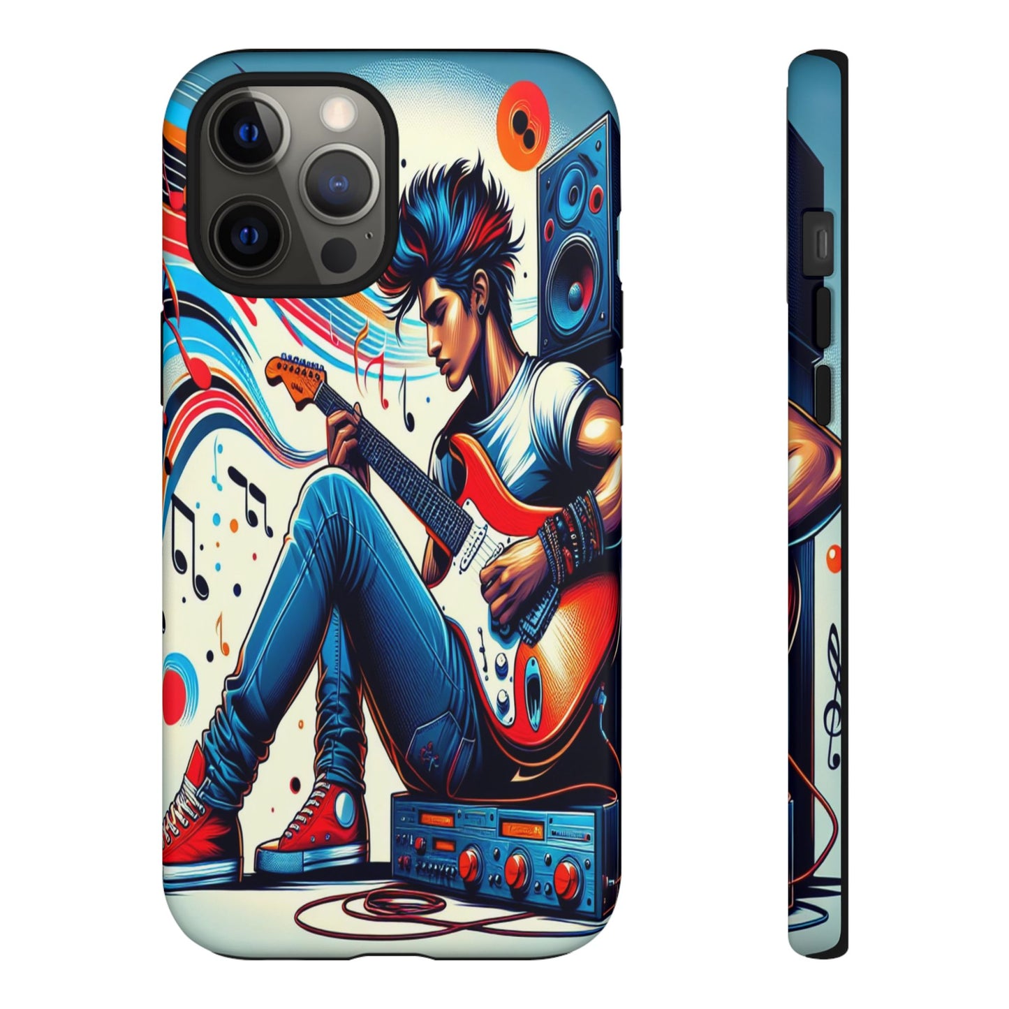Protective Guitar Rhythms and Colorful Tunes Iphone Case Compatible With Iphone 16 15 14 - Phone Cover