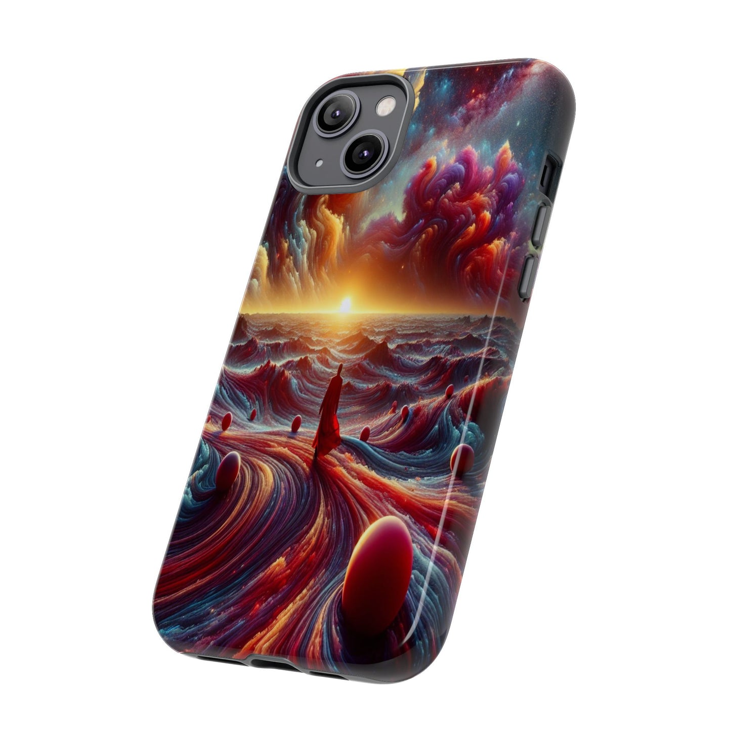 Journey Through Celestial Waves - Phone Case