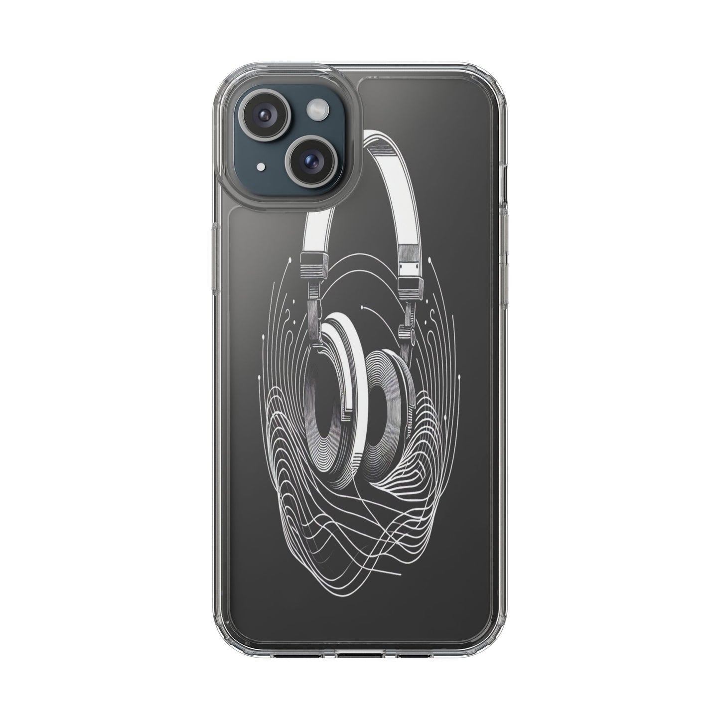 Transparent Sound Waves Unleashed Iphone Case Compatible With Iphone 16 15 14 - Clear Phone Cover