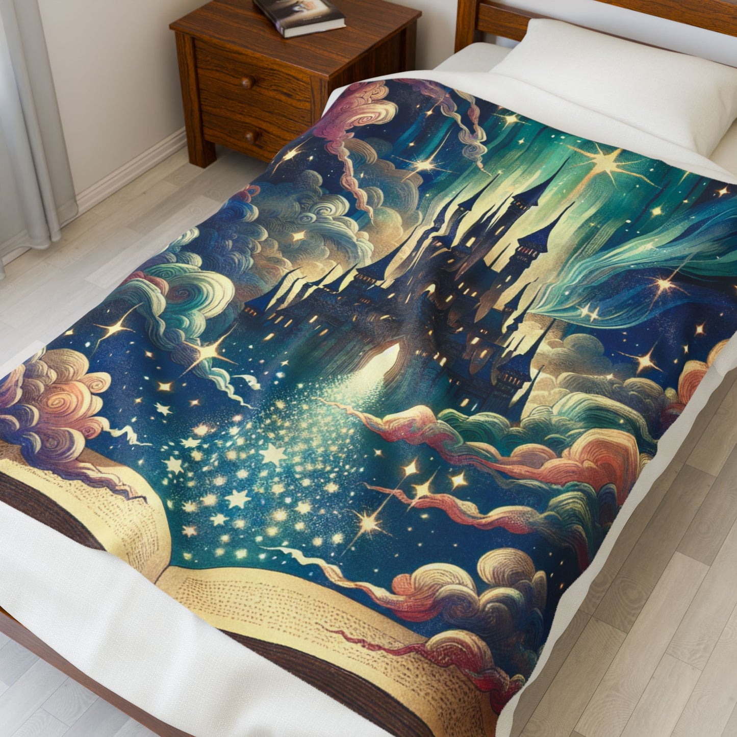 Enchanted Nightfall Tales - Plush Blanket