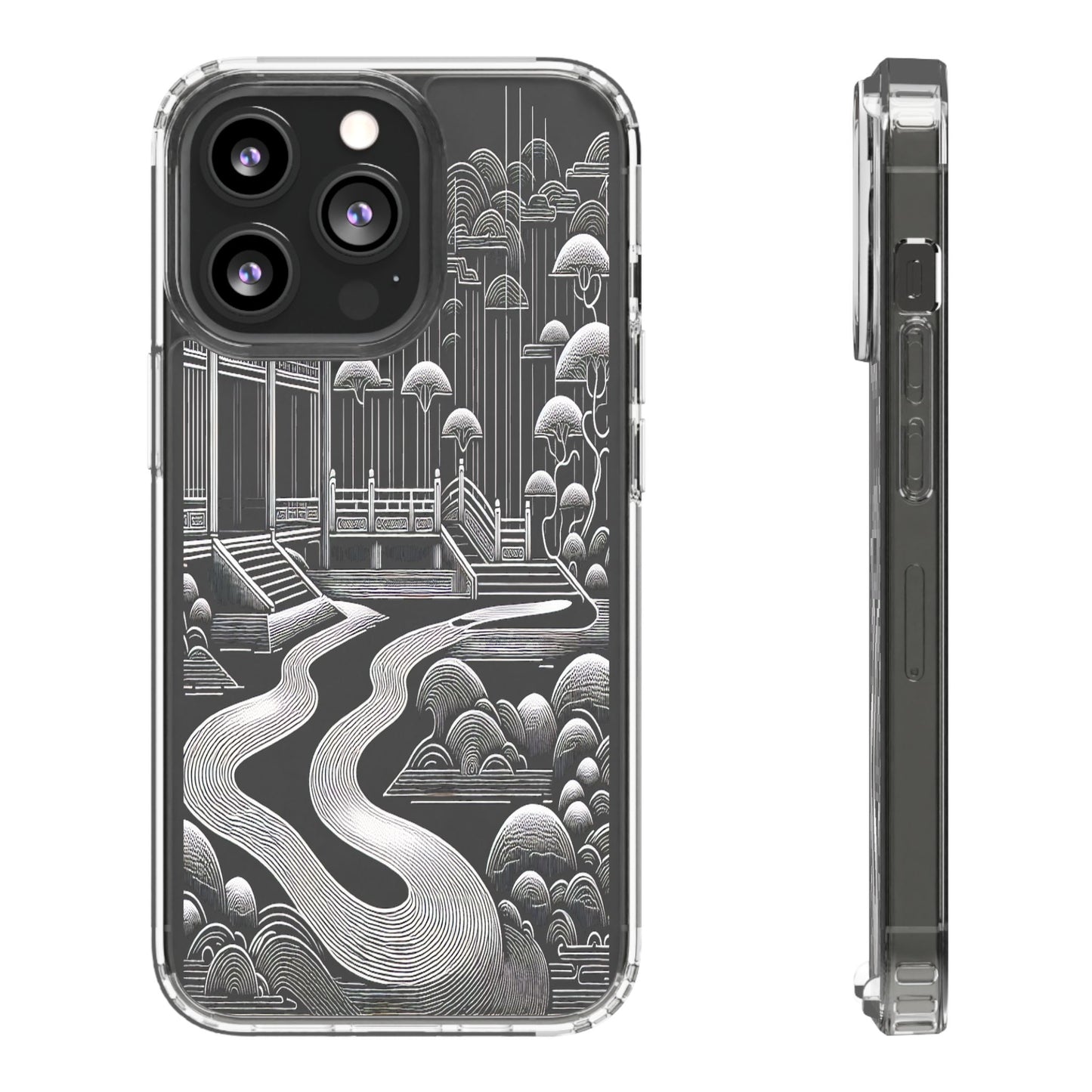 Transparent Zen Pathway Iphone Case Compatible With Iphone 16 15 14 - Clear Phone Cover