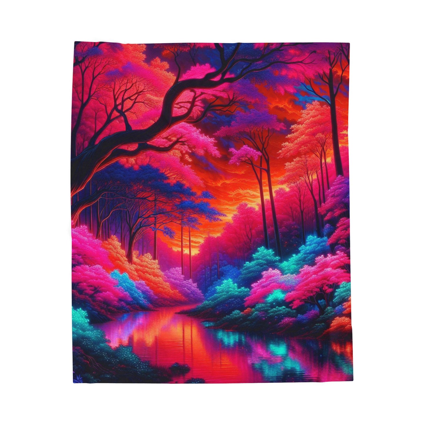 Nature's Radiance Unleashed - Plush Blanket