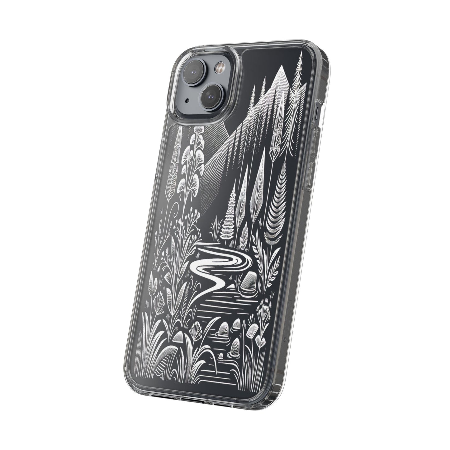 Transparent Alpine Wilderness Pathways Iphone Case Compatible With Iphone 16 15 14 - Clear Phone Cover