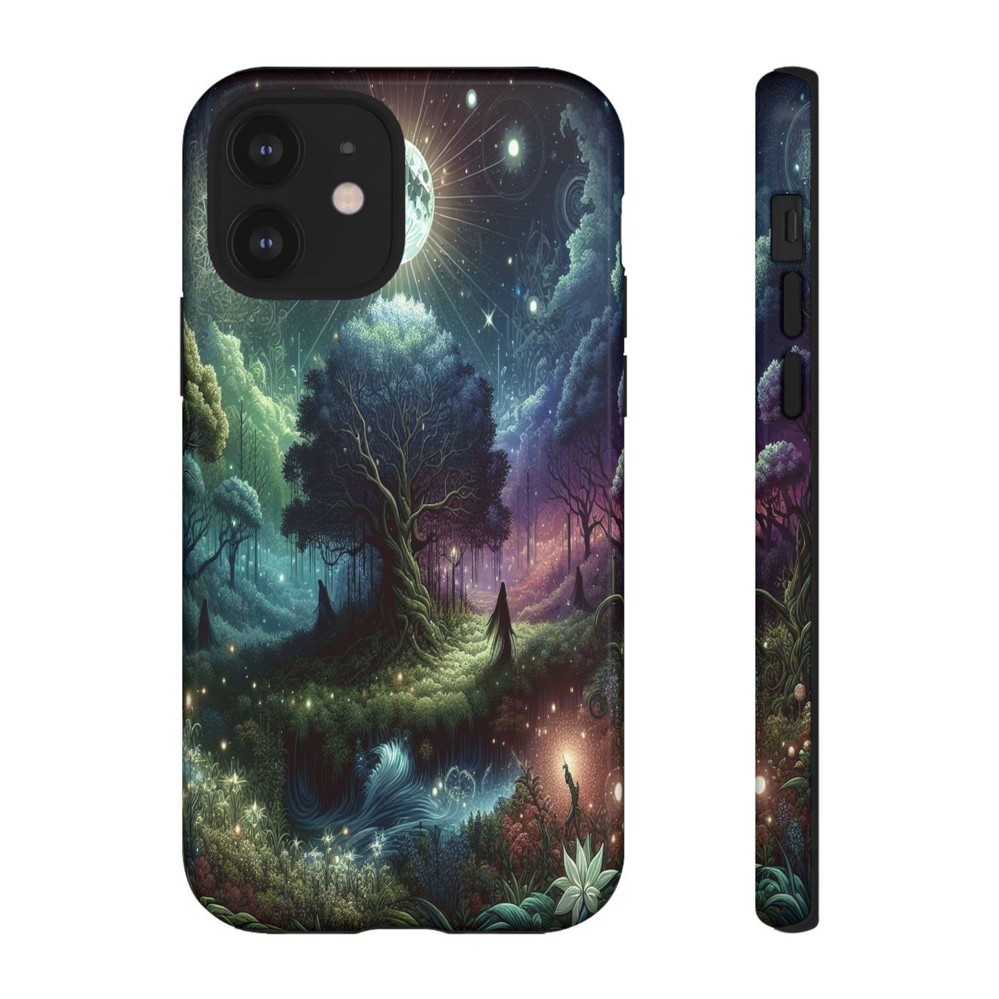 Luminous Forest Nightscape - Phone Case