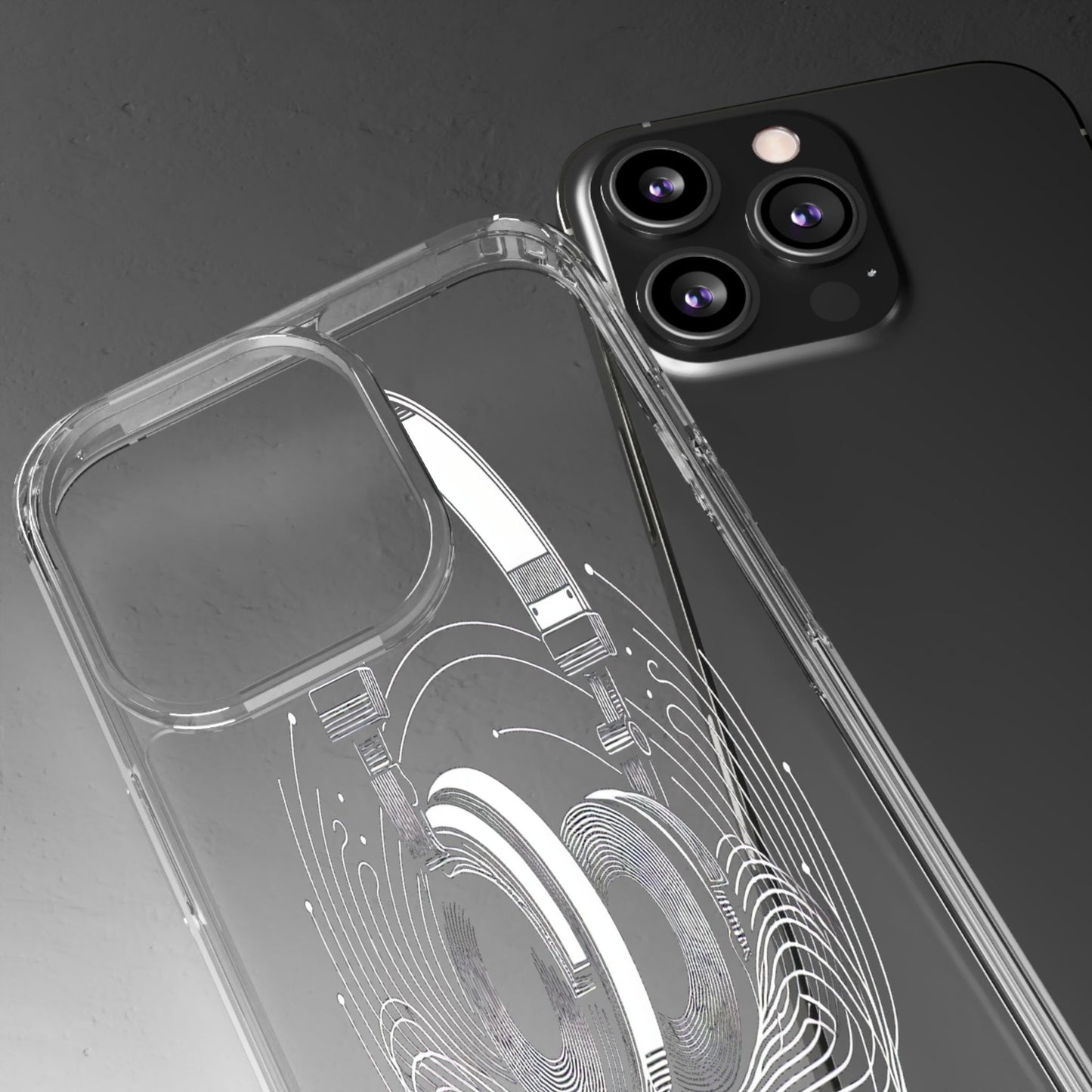 Transparent Sound Waves Unleashed Iphone Case Compatible With Iphone 16 15 14 - Clear Phone Cover