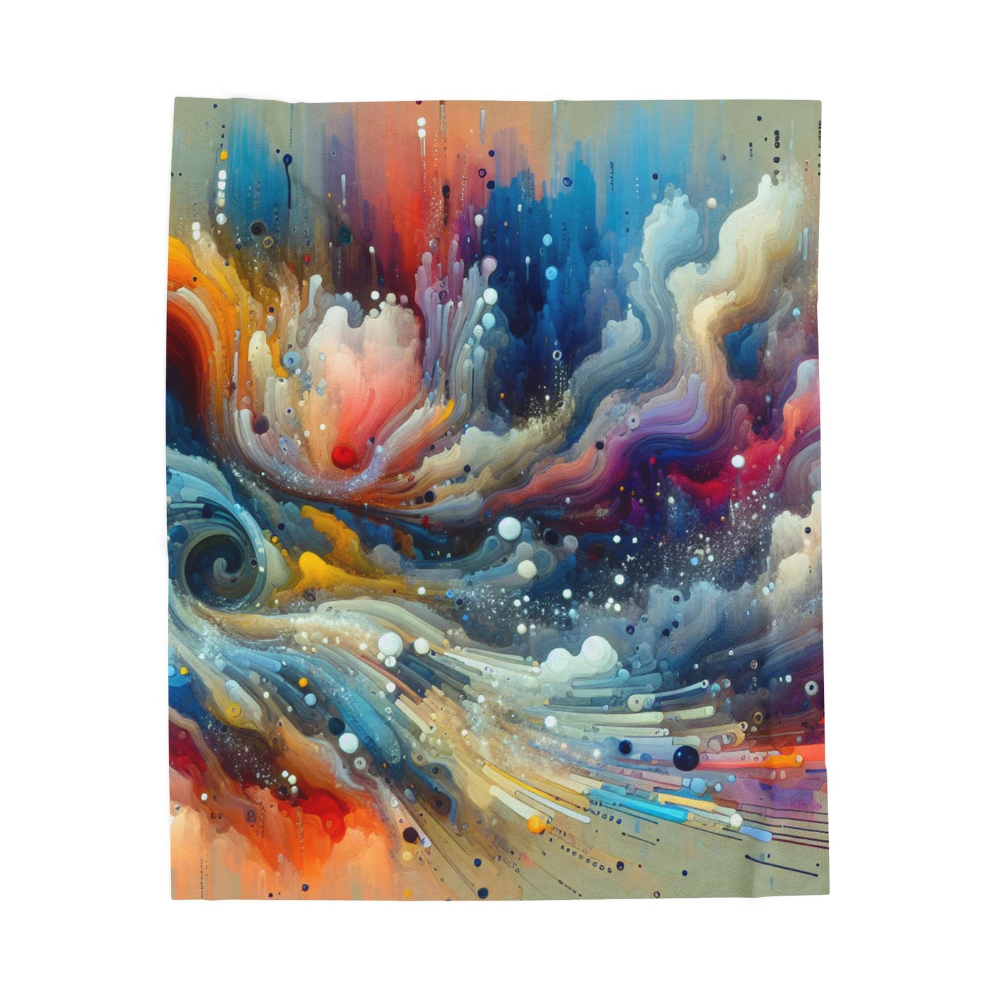 Whirl of Colors Unleashed - Plush Blanket