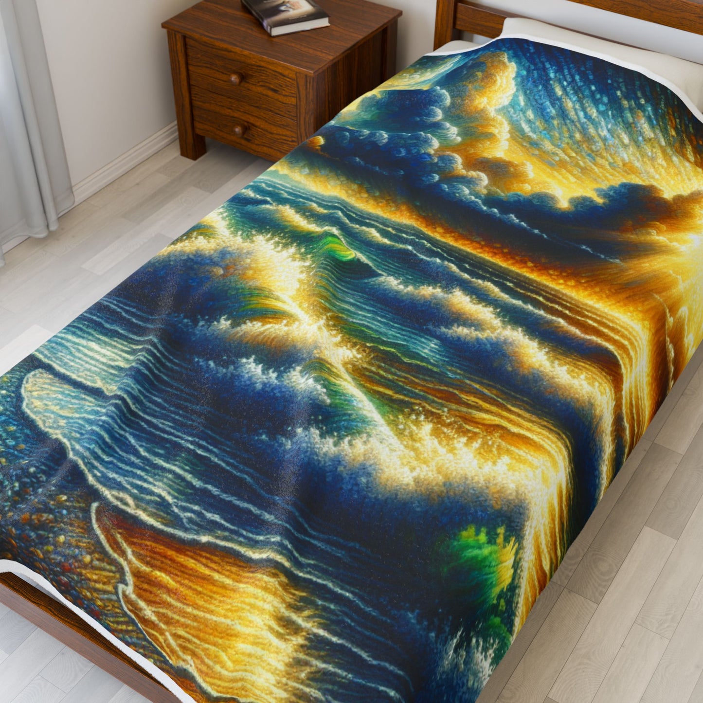 Radiant Tides - Plush Blanket