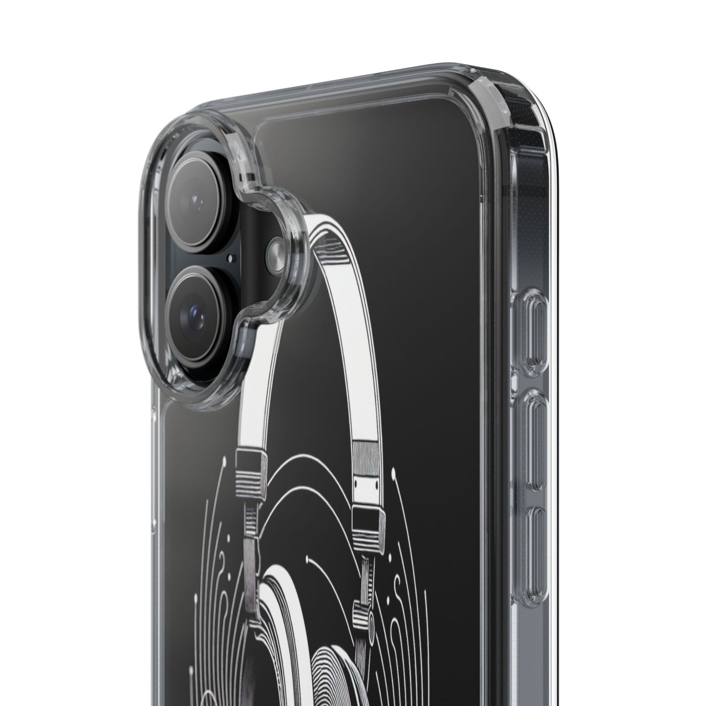 Transparent Sound Waves Unleashed Iphone Case Compatible With Iphone 16 15 14 - Clear Phone Cover