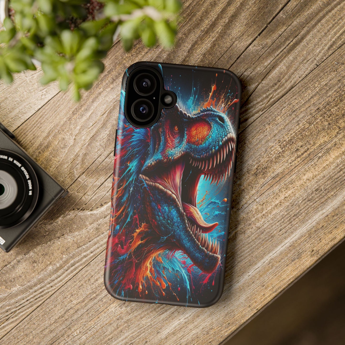 Colorburst Dinosaur Roar - Phone Case