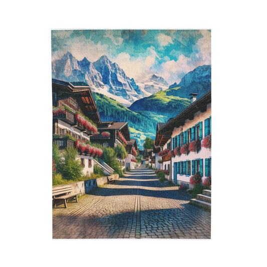 Charming Village Retreat - Plush Blanket