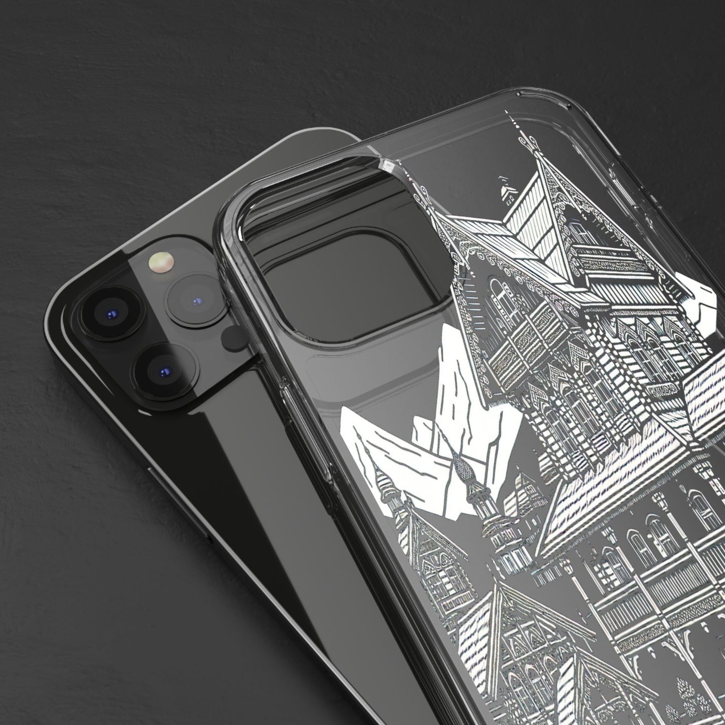 Transparent Rustic Alpine Retreat Iphone Case Compatible With Iphone 16 15 14 - Clear Phone Cover